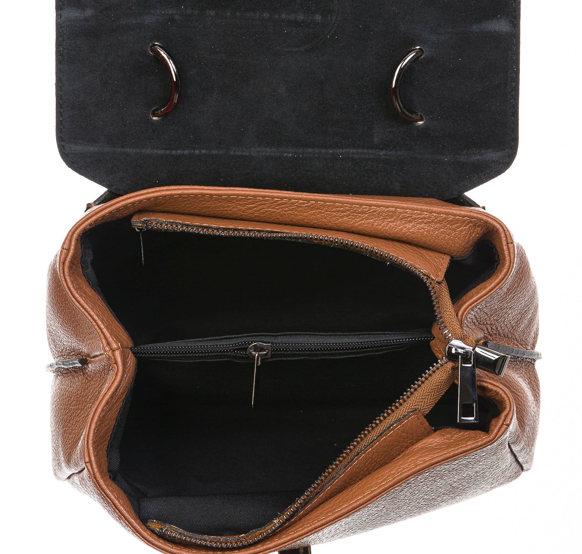 Borsa donna in vera pelle, CHIAROSCURO, mod EVELIN colore marrone, Made in Italy.