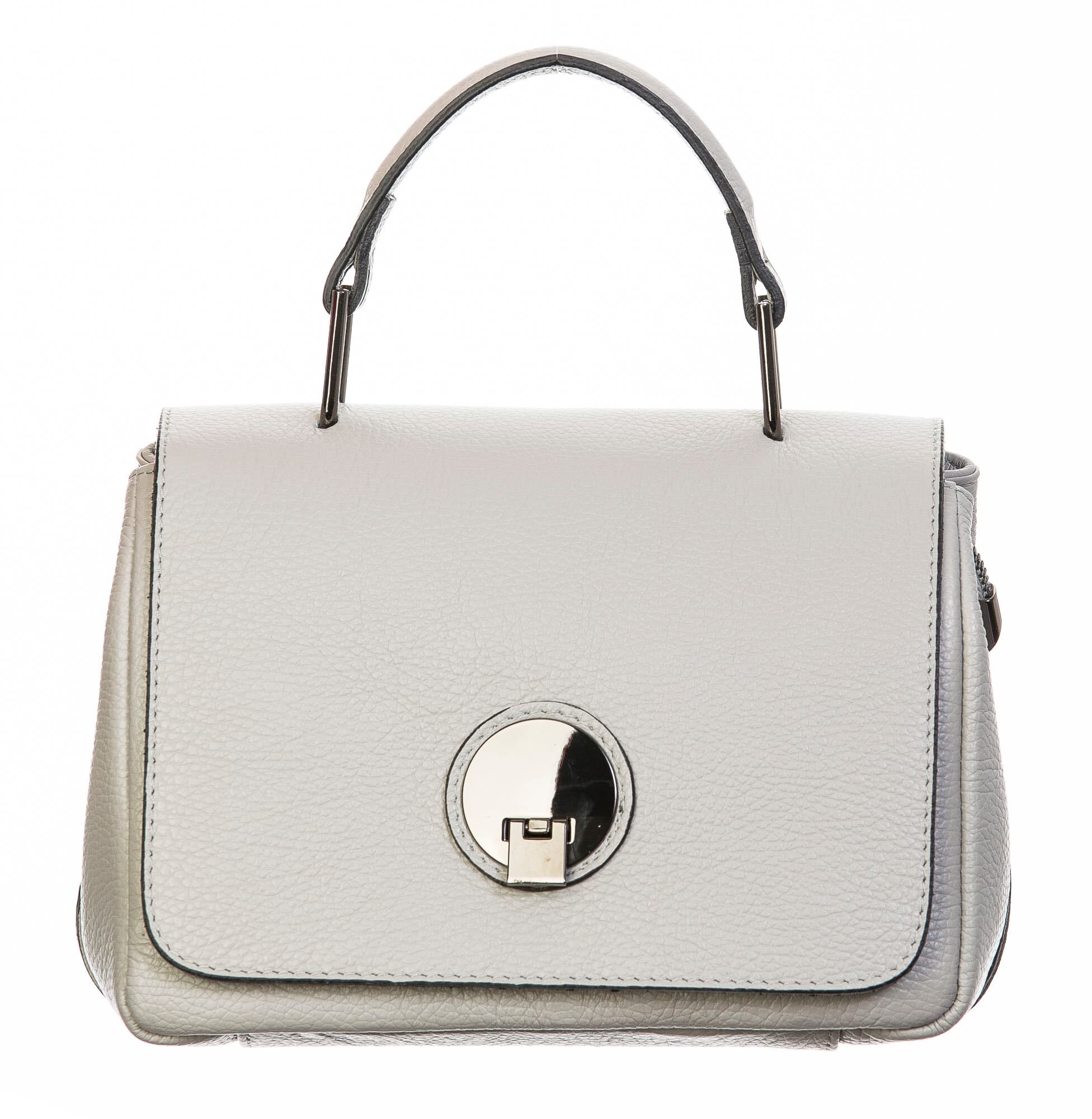 Borsa donna in vera pelle, CHIAROSCURO, mod EVELIN colore beige, Made in Italy.