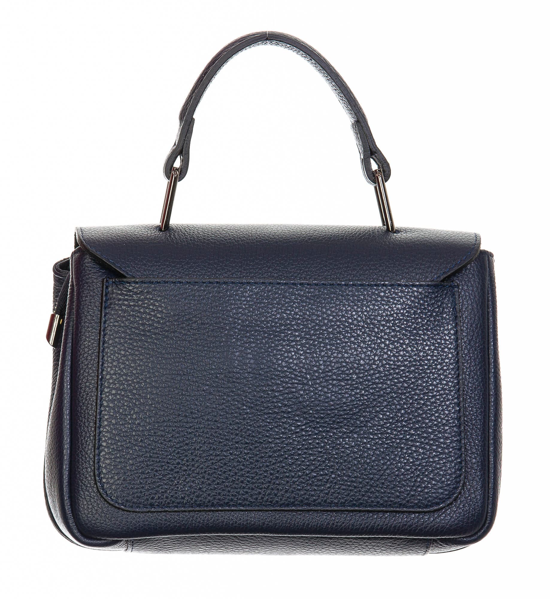 Borsa donna in vera pelle, CHIAROSCURO, mod EVELIN colore blu, Made in Italy.