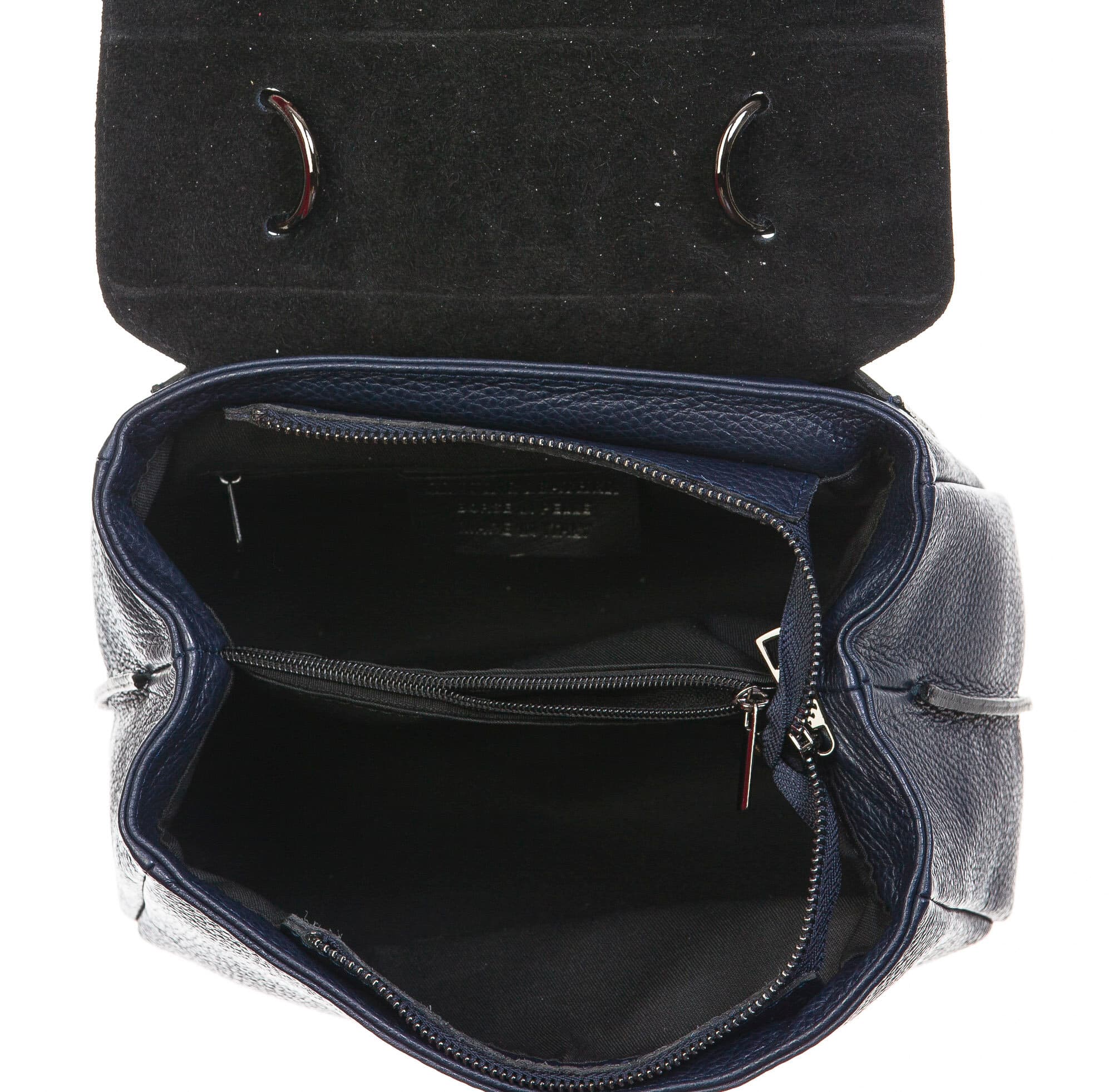 Borsa donna in vera pelle, CHIAROSCURO, mod EVELIN colore blu, Made in Italy.