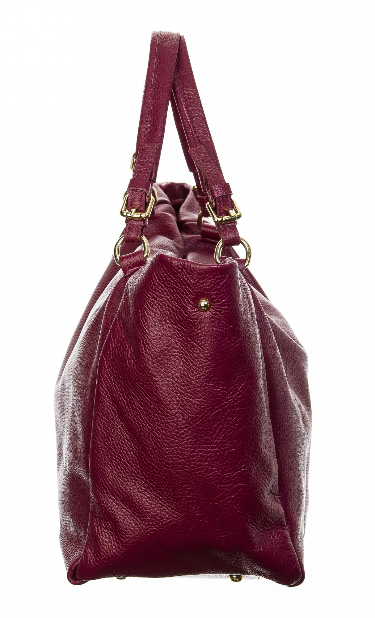 Borsa donna in vera pelle, CHIAROSCURO, mod ELODY colore bordò, Made in Italy.