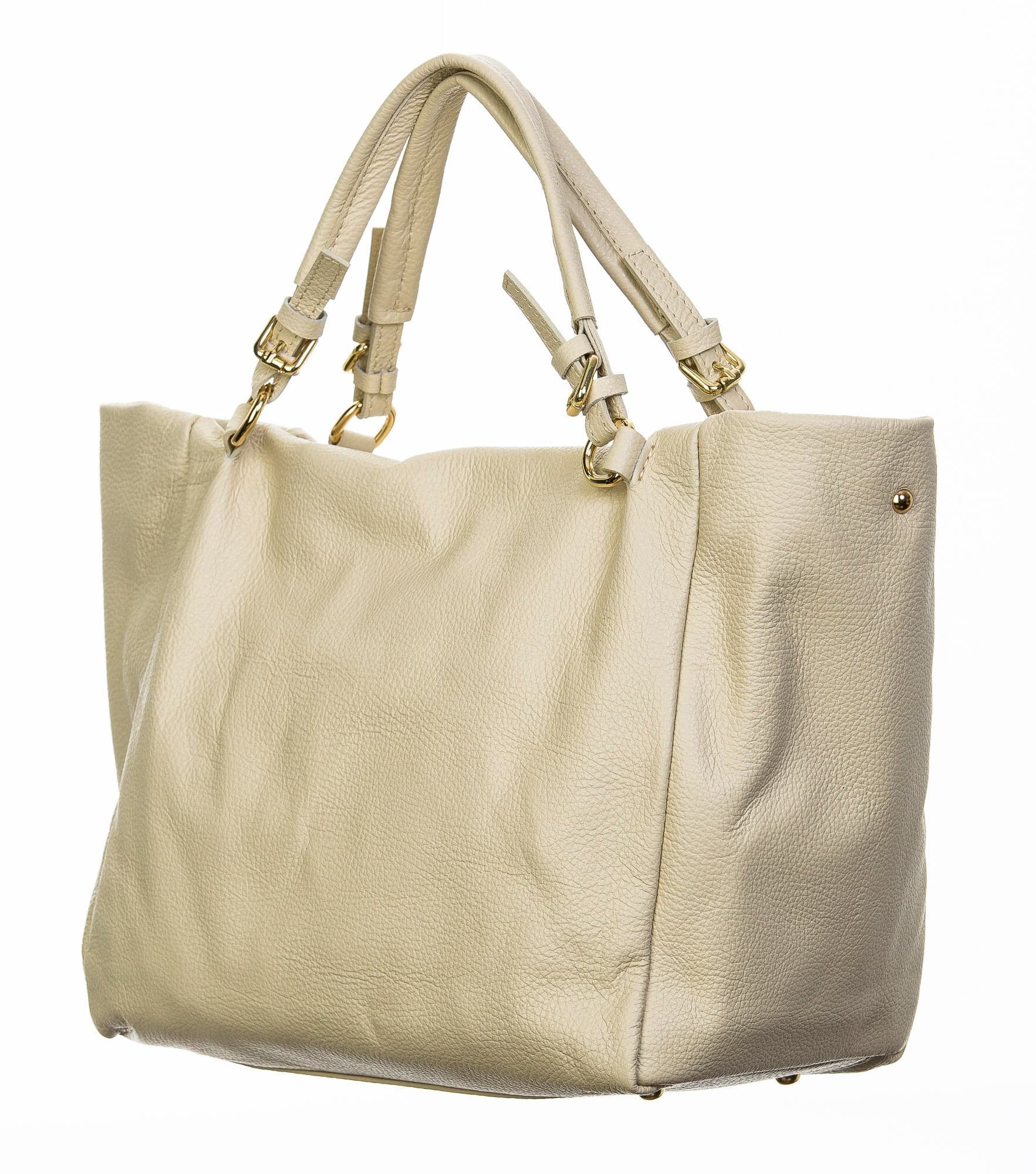 Borsa donna in vera pelle, CHIAROSCURO, mod ELODY colore beige, Made in Italy.