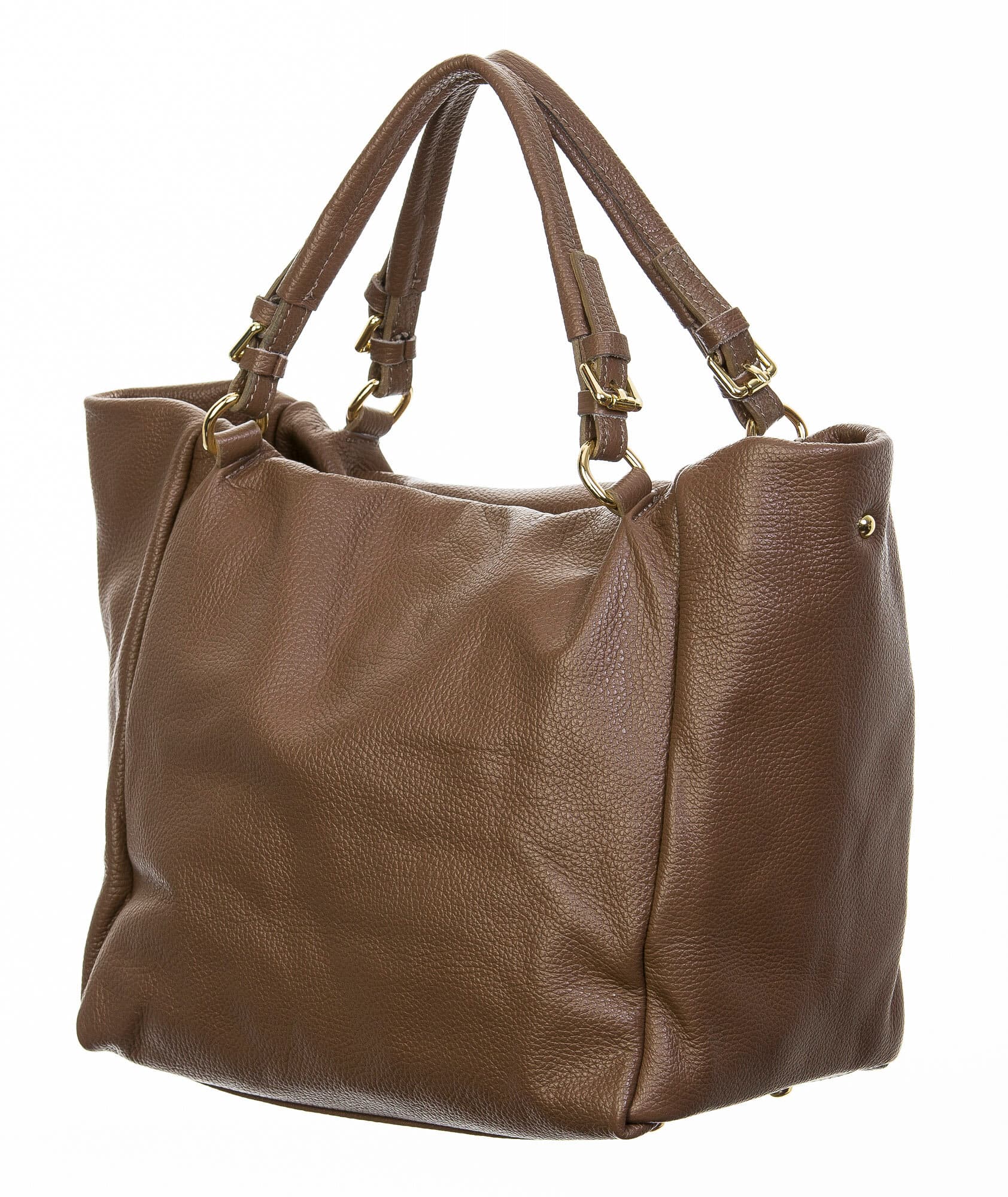 Borsa donna in vera pelle, CHIAROSCURO, mod ELODY colore taupe, Made in Italy.