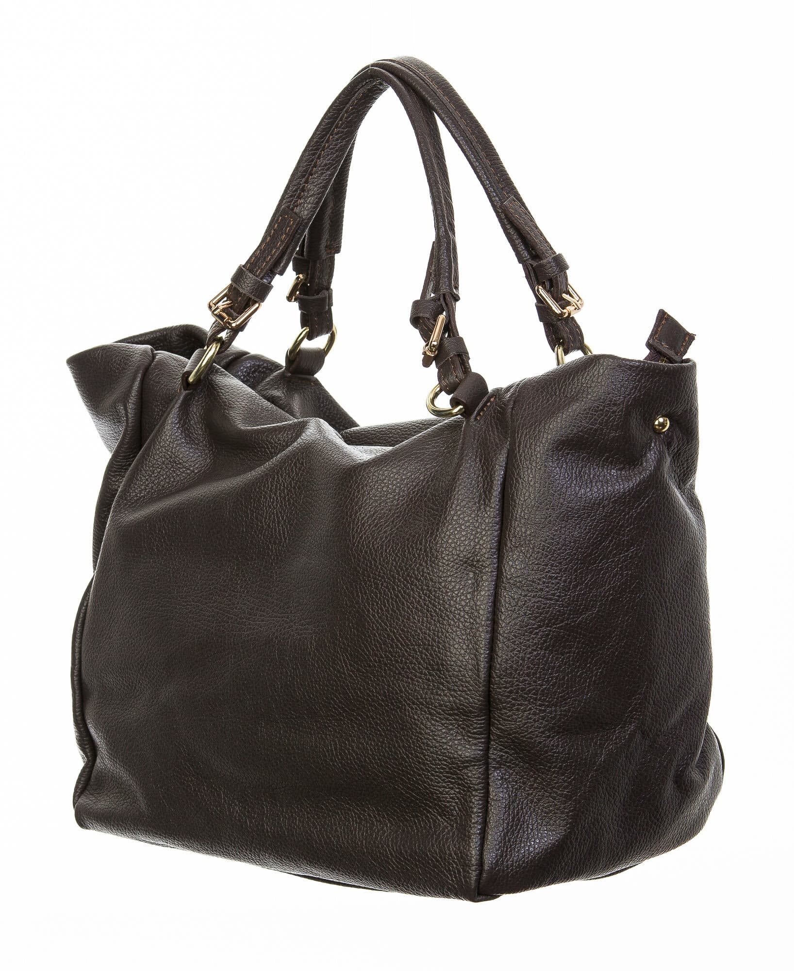 Borsa donna in vera pelle, CHIAROSCURO, mod ELODY colore marrone, Made in Italy.