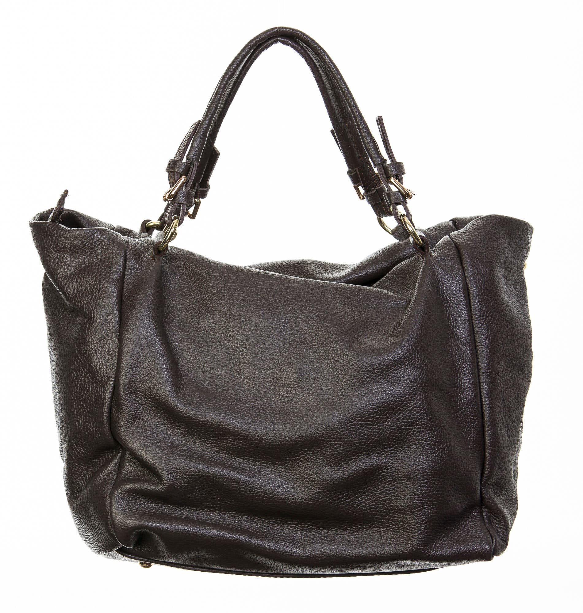 Borsa donna in vera pelle, CHIAROSCURO, mod ELODY colore marrone, Made in Italy.
