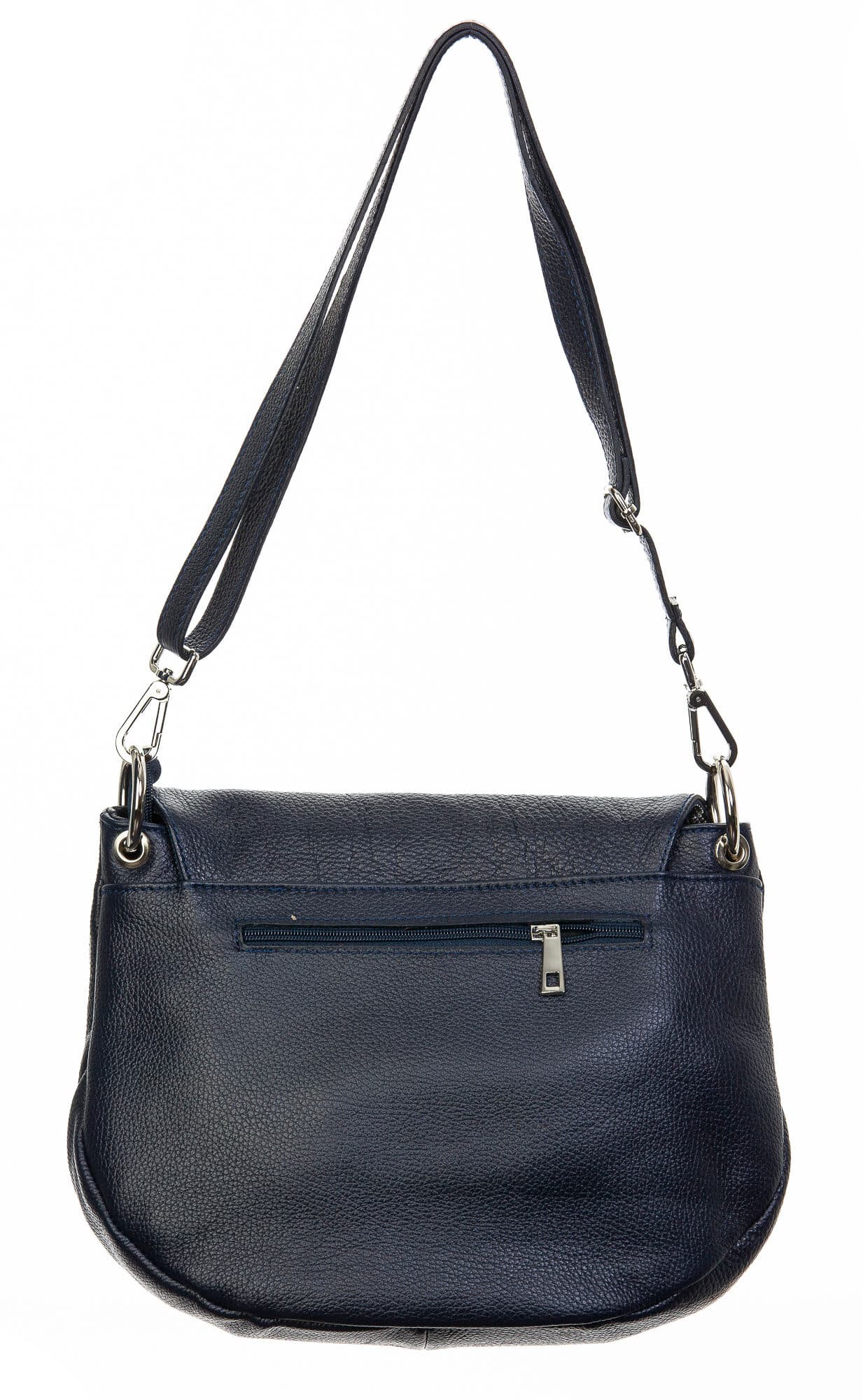 Borsa donna in vera pelle, CHIAROSCURO, mod LETIZIA colore blu, Made in Italy.