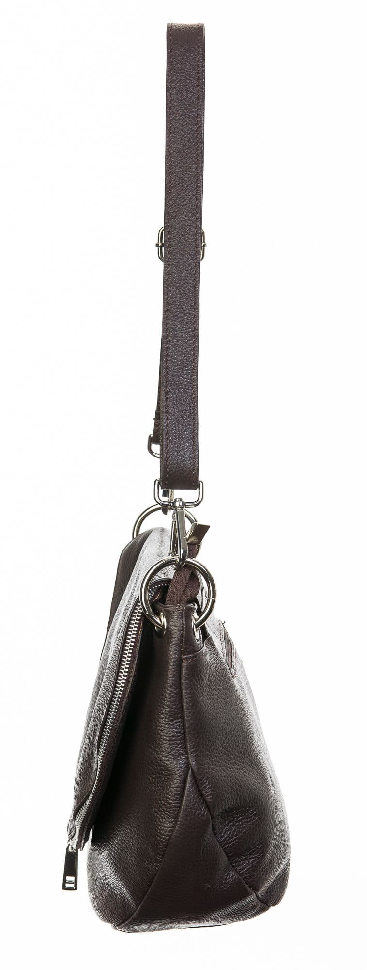 Borsa donna in vera pelle, CHIAROSCURO, mod LETIZIA colore marrone, Made in Italy.