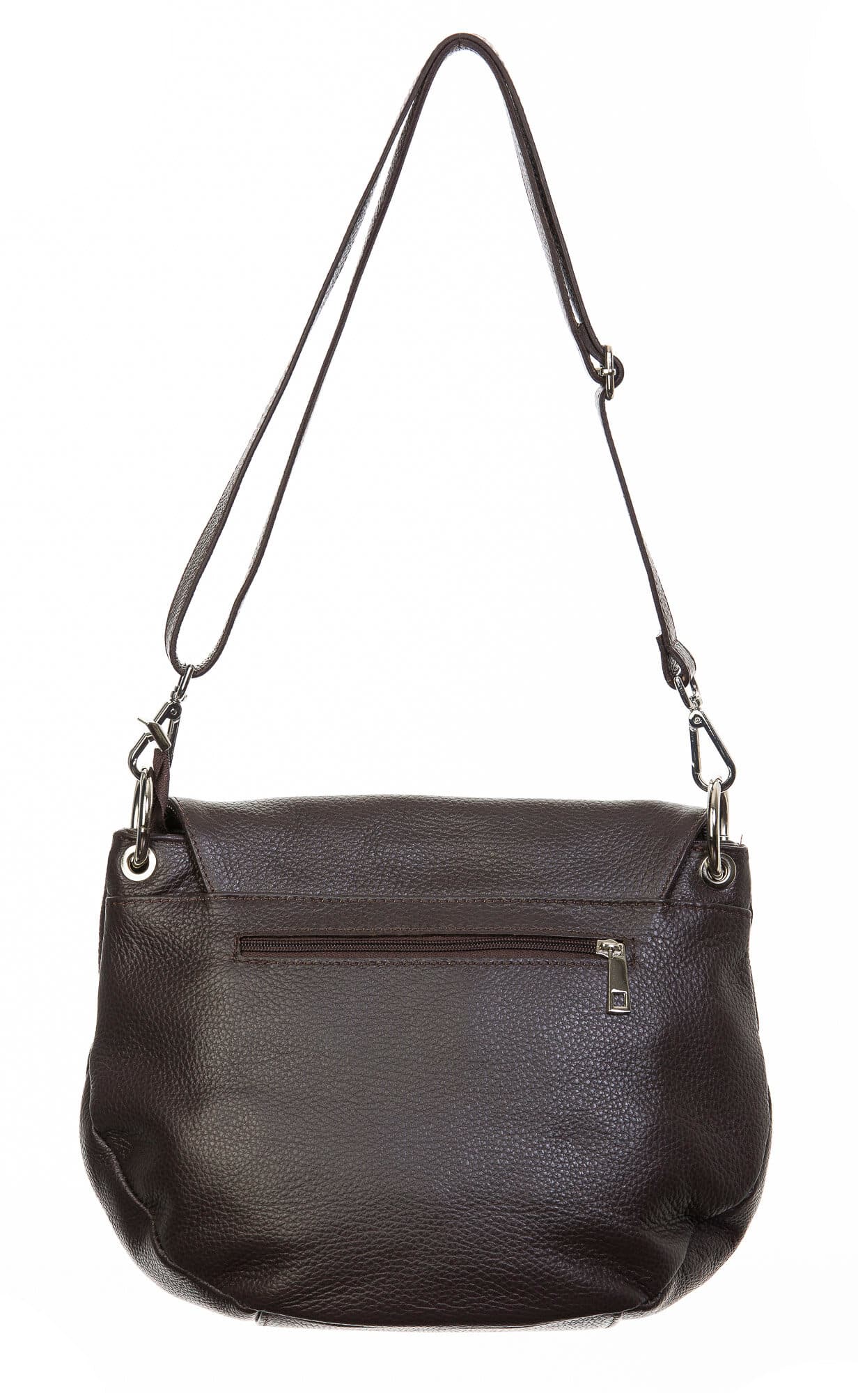 Borsa donna in vera pelle, CHIAROSCURO, mod LETIZIA colore marrone, Made in Italy.