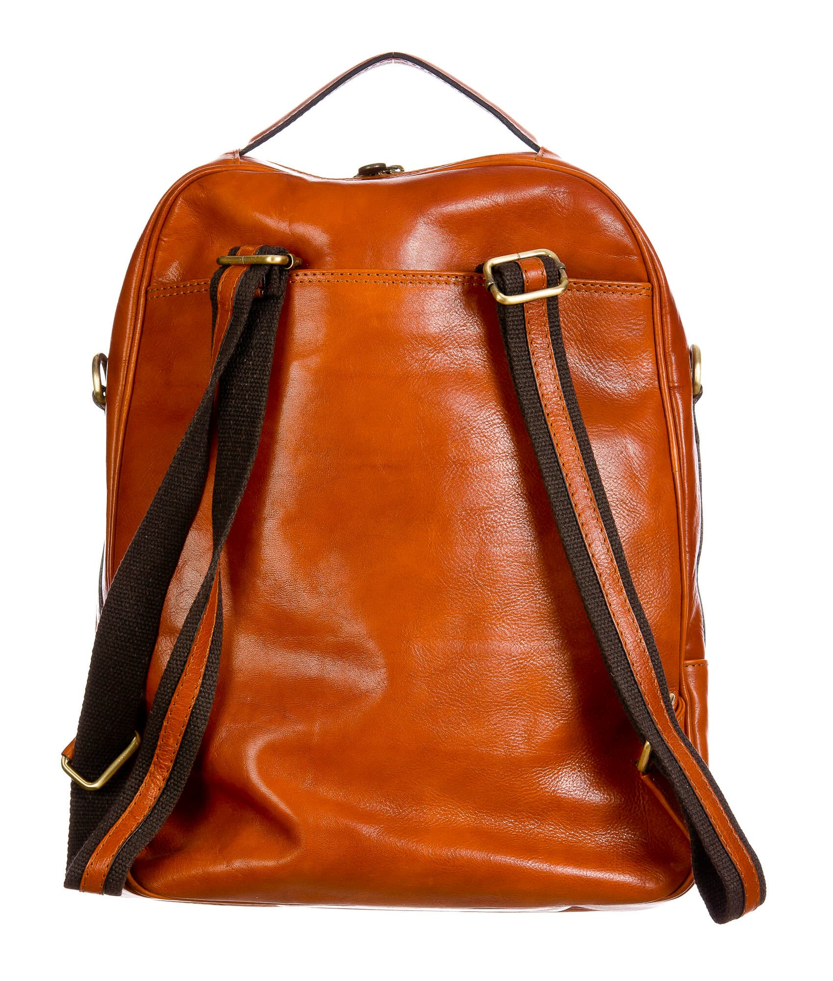 Monte KILIMANGIARO : borsa-zaino uomo / donna in cuoio, colore: MIELE, Made in Italy