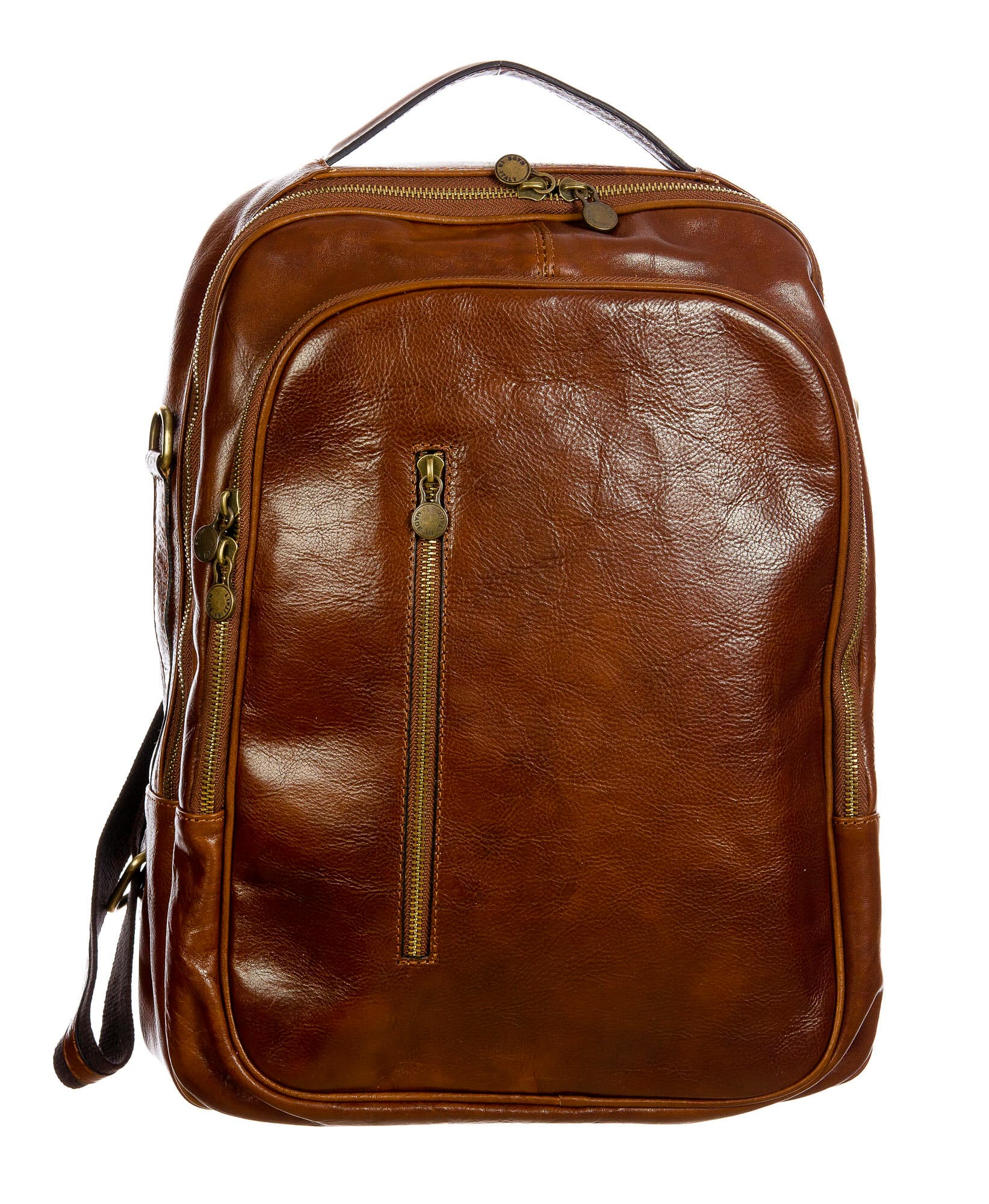 Monte KILIMANGIARO : borsa-zaino uomo / donna in cuoio, colore: MARRONE, Made in Italy (Borsa)