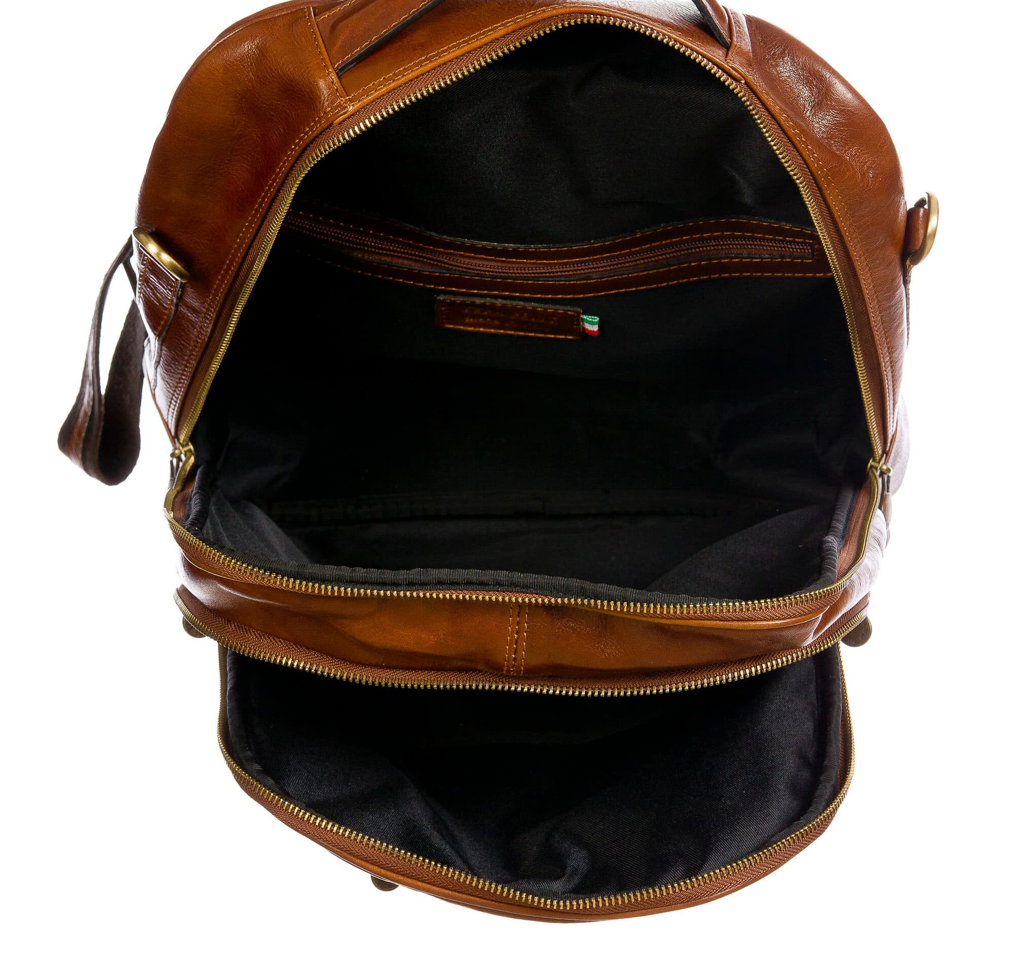 Monte KILIMANGIARO : borsa-zaino uomo / donna in cuoio, colore: MARRONE, Made in Italy (Borsa)