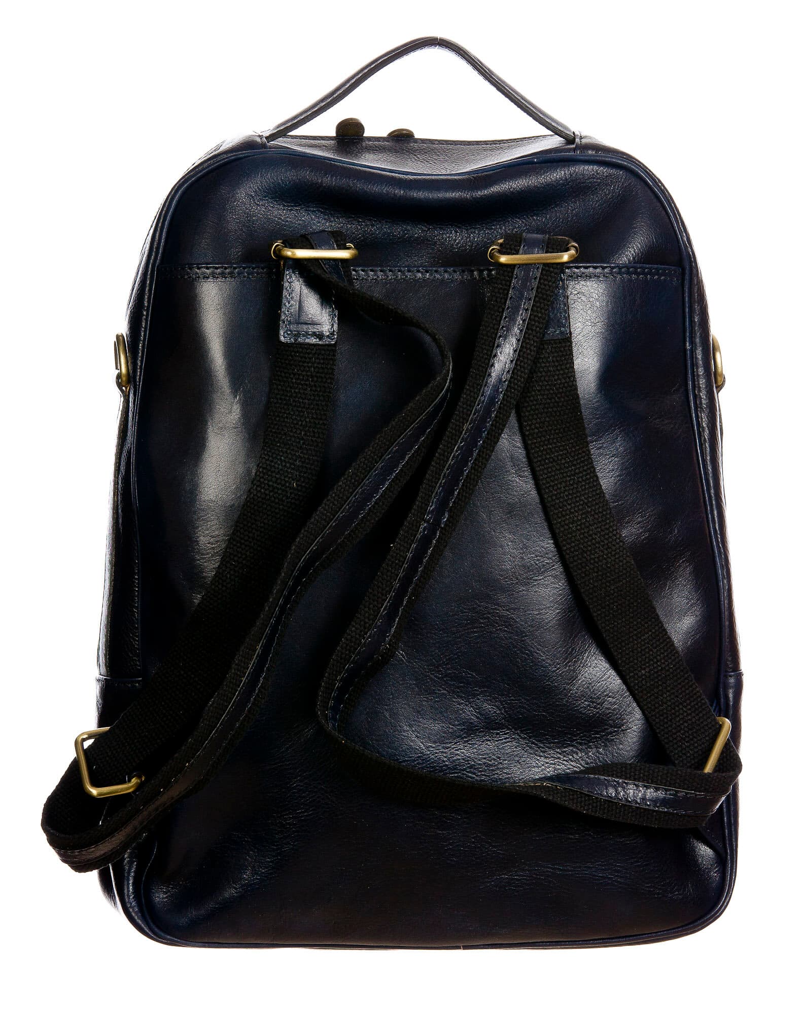 Monte KILIMANGIARO : borsa-zaino uomo / donna in cuoio, colore: BLU, Made in Italy