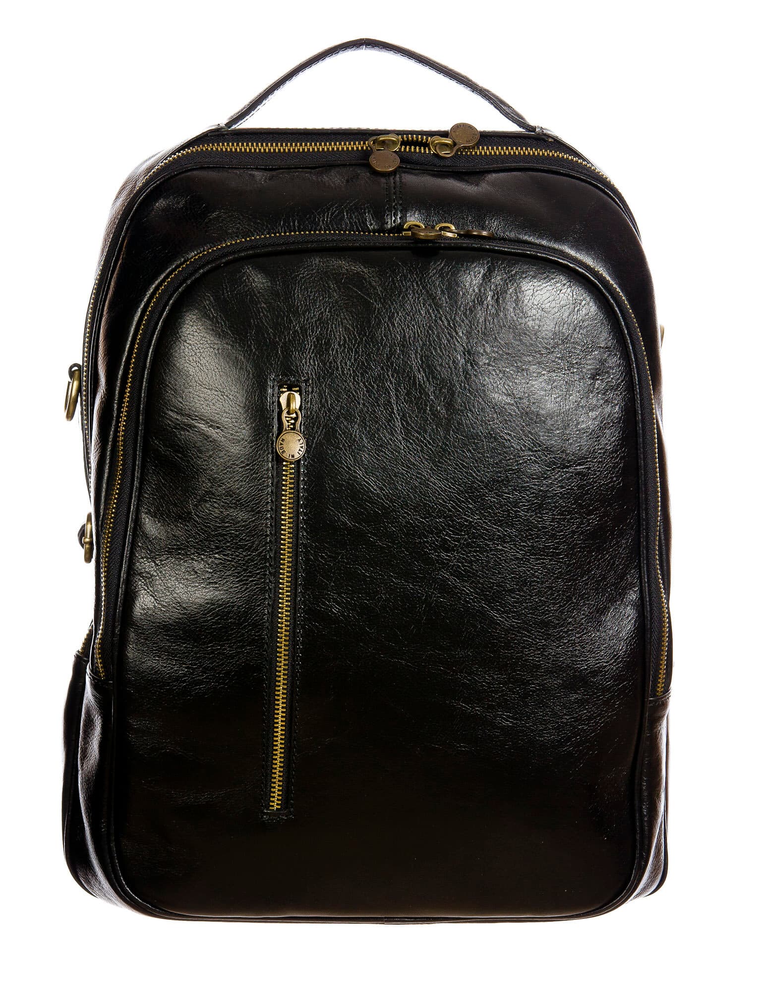 Monte KILIMANGIARO : borsa-zaino uomo / donna in cuoio, colore: NERO, Made in Italy