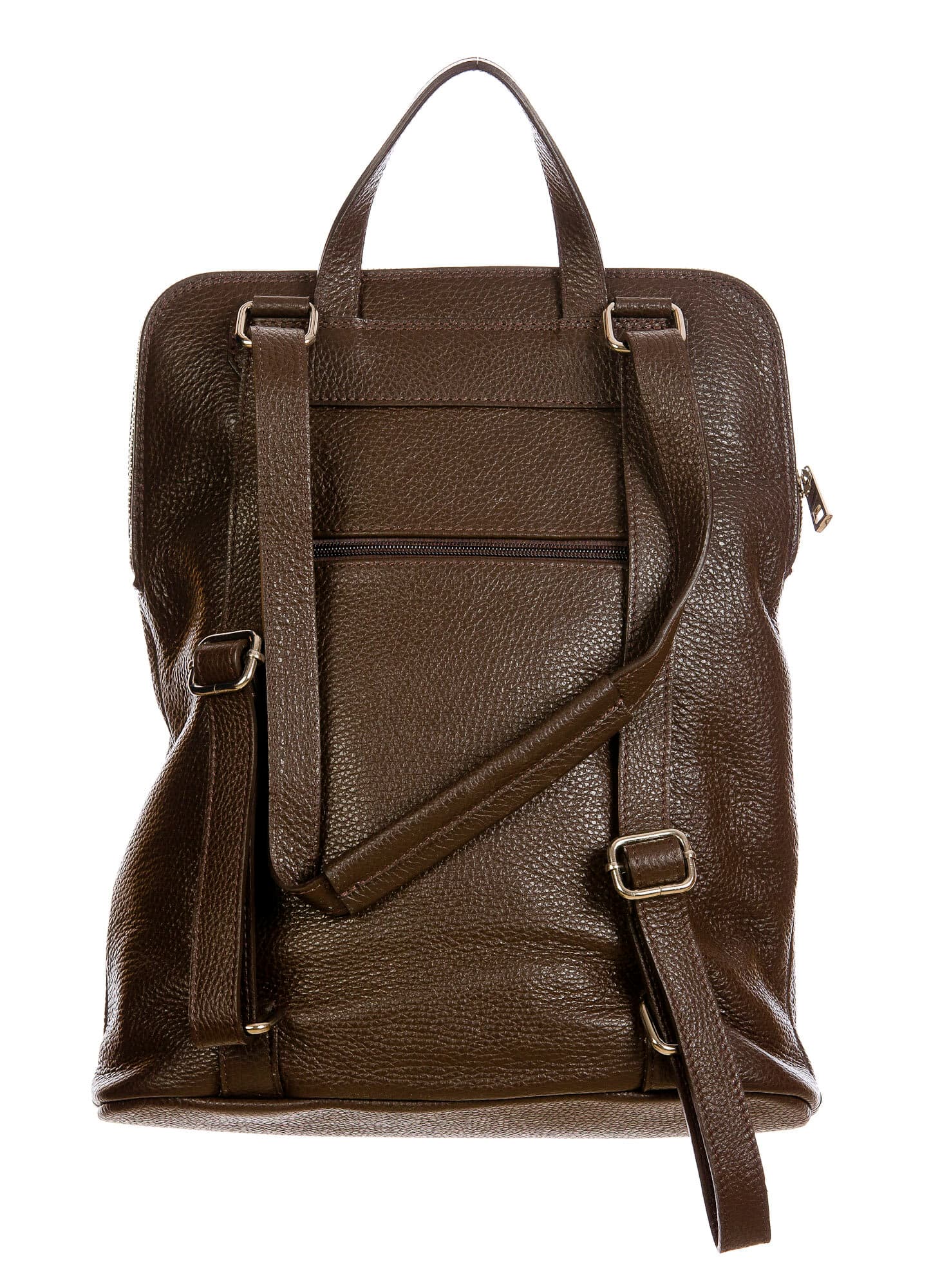 MONVISO : borsa - zaino donna, pelle morbida, colore: TESTAMORO, Made in Italy