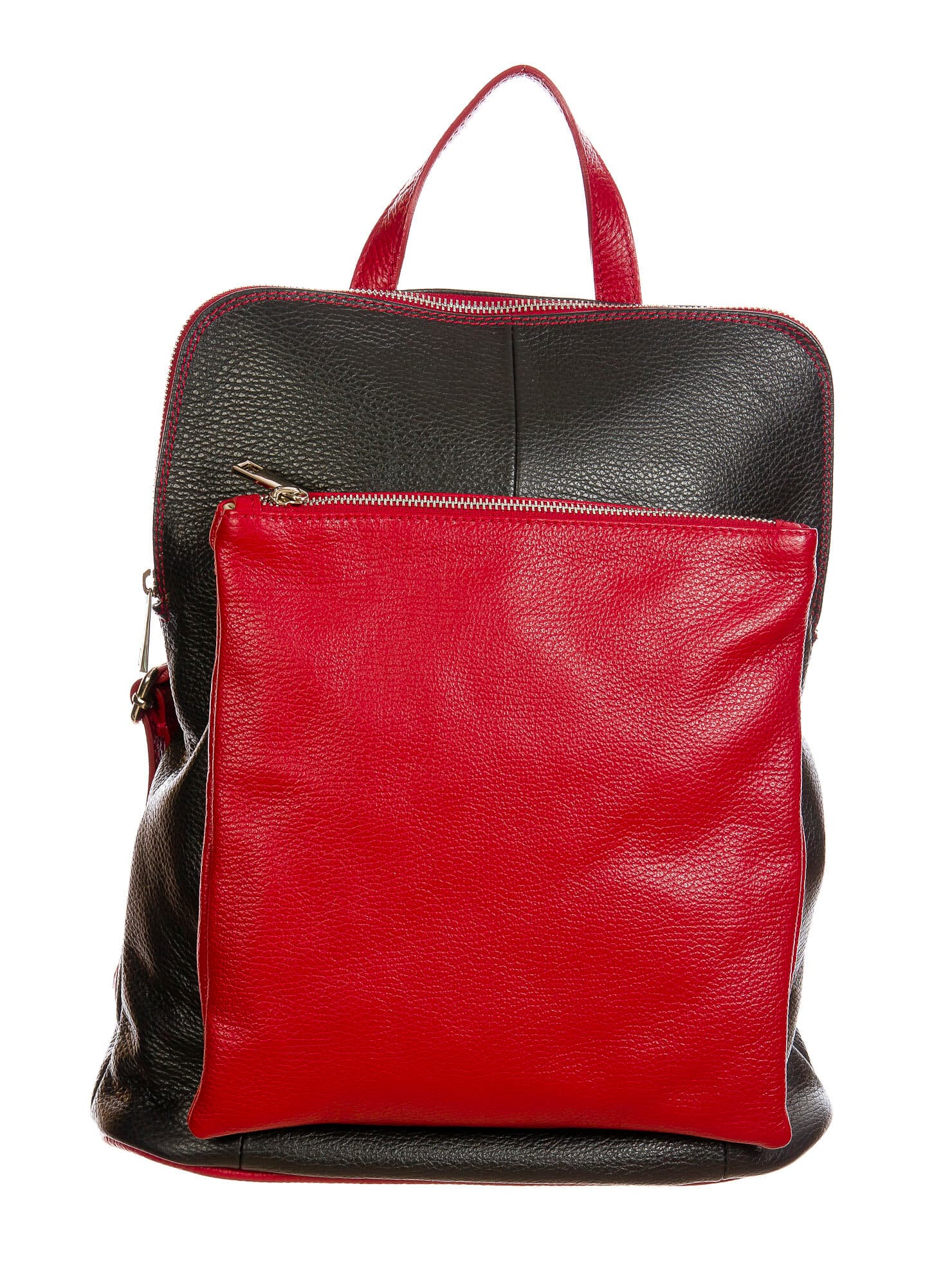MONVISO : borsa - zaino donna, pelle morbida, colore: TESTAMORO, Made in Italy