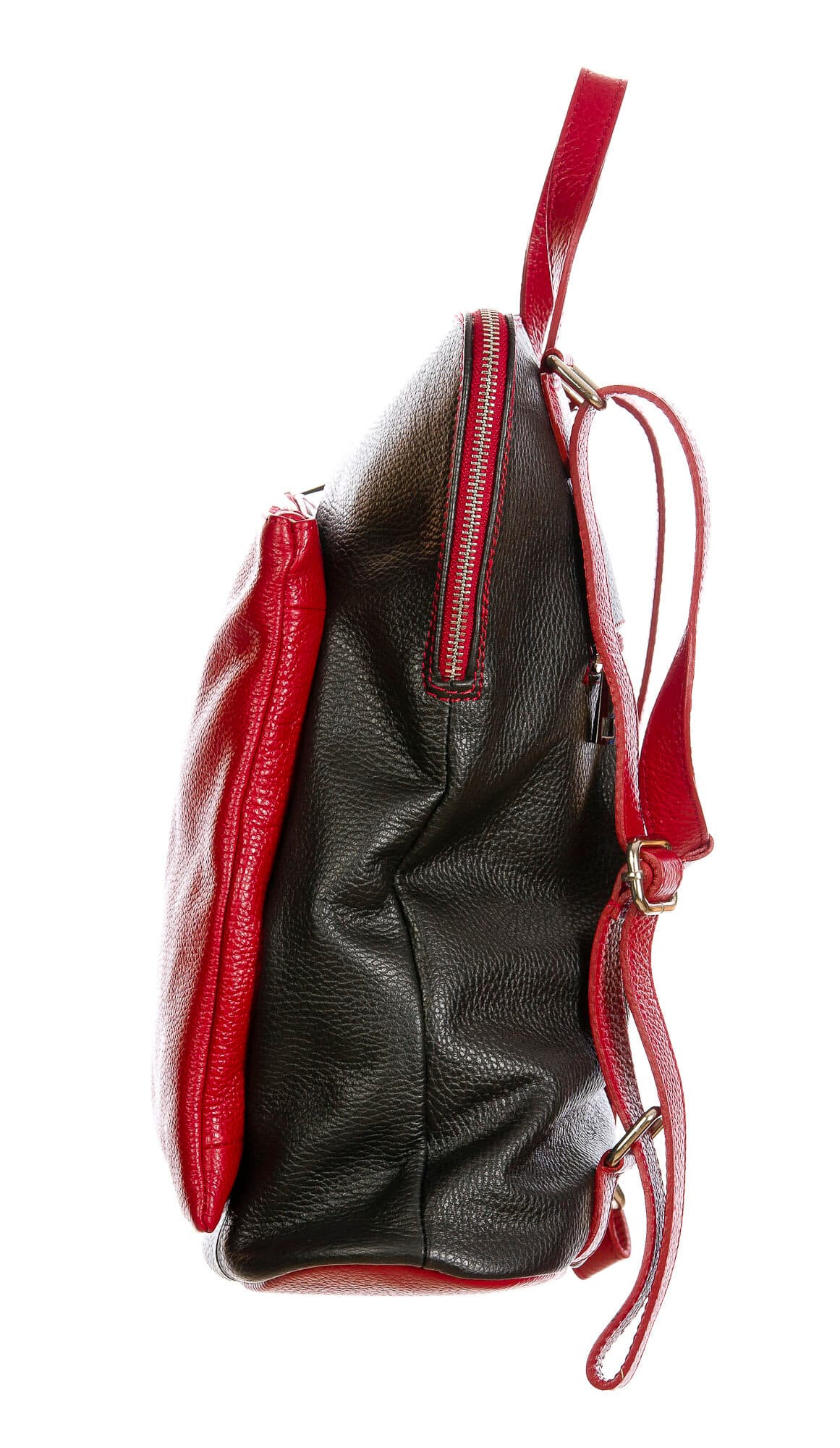 MONVISO : borsa - zaino donna, pelle morbida, colore: TESTAMORO, Made in Italy