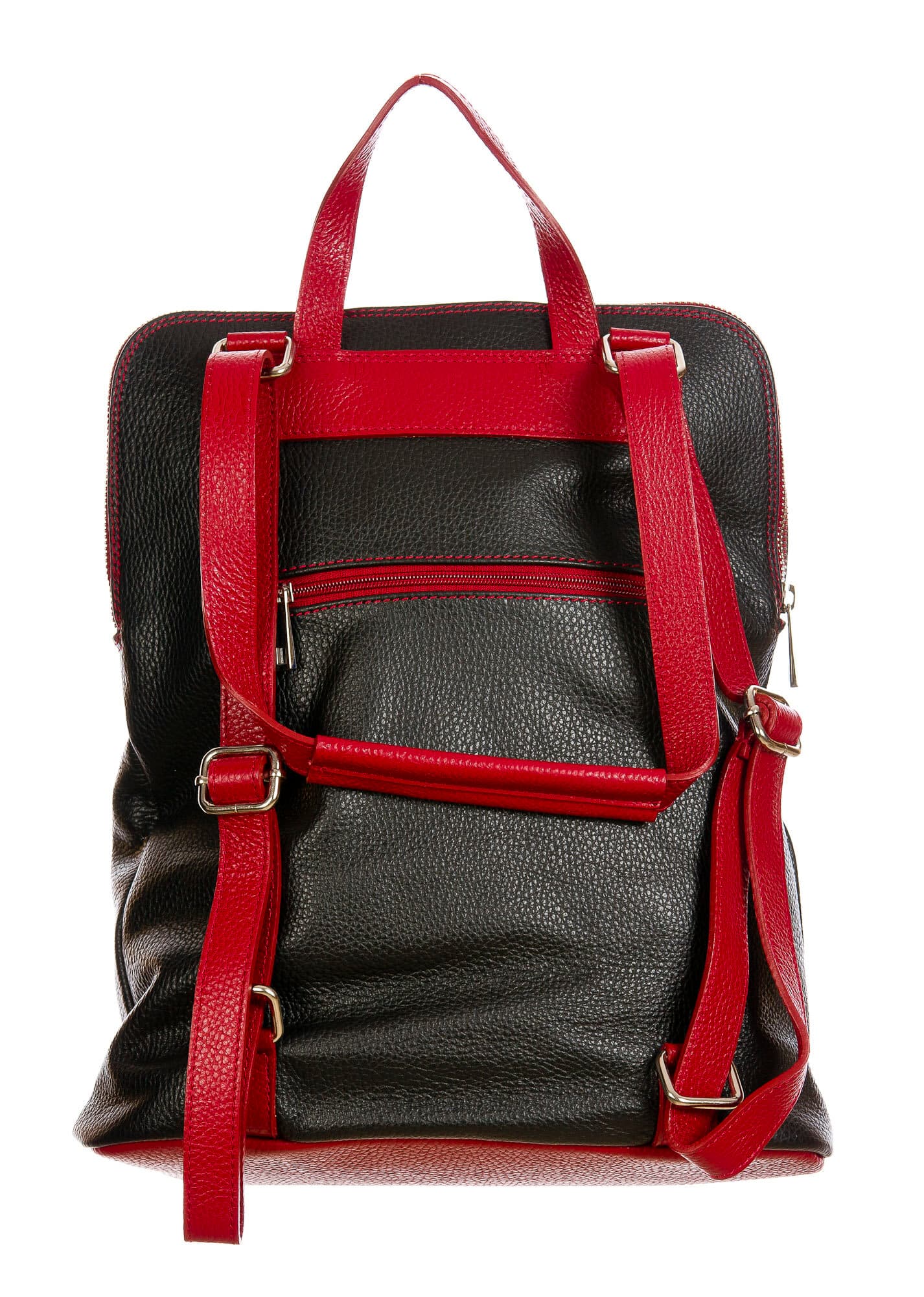 MONVISO : borsa - zaino donna, pelle morbida, colore: TESTAMORO, Made in Italy