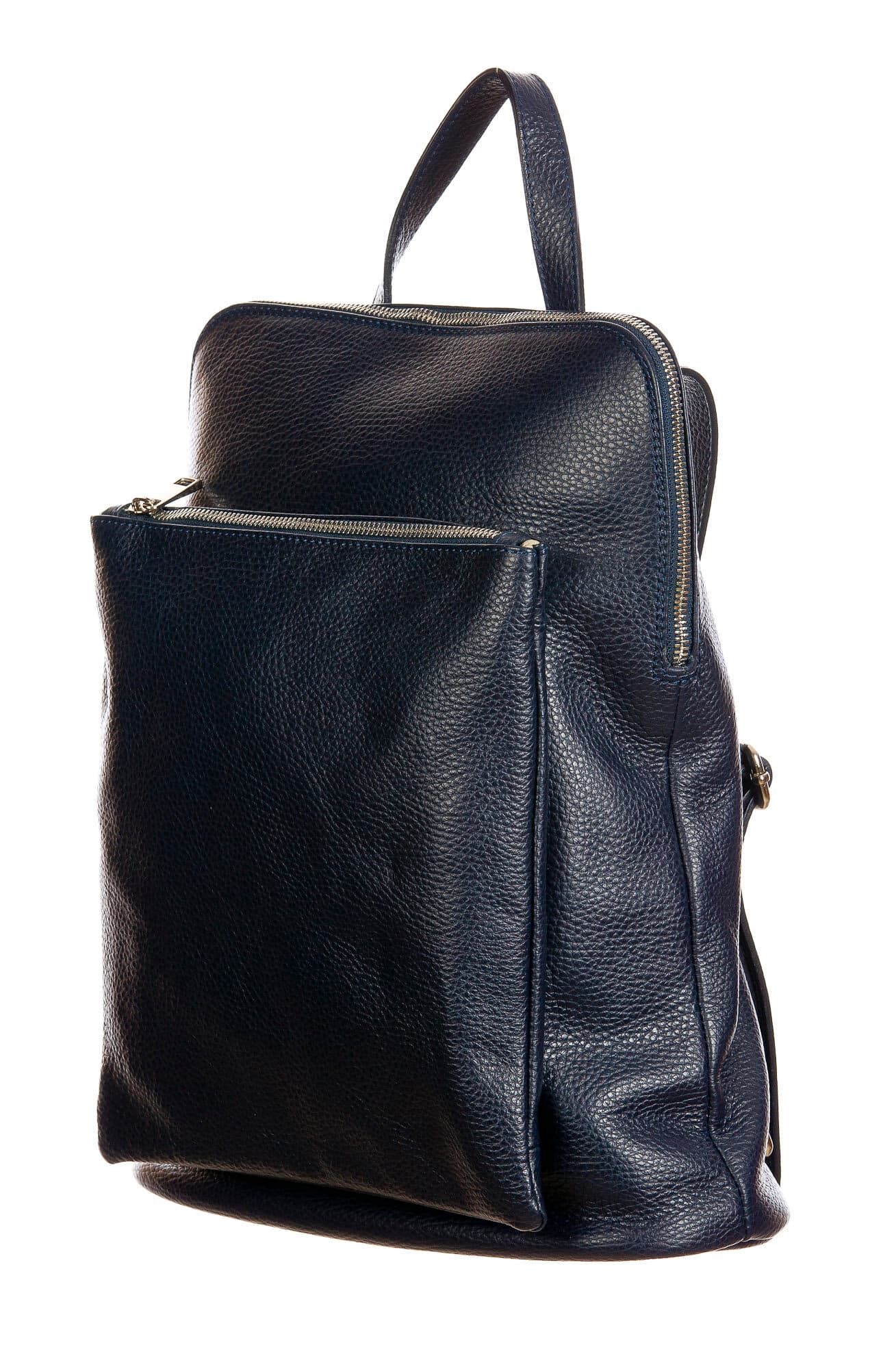 MONVISO : borsa - zaino donna, pelle morbida, colore: BLU, Made in Italy