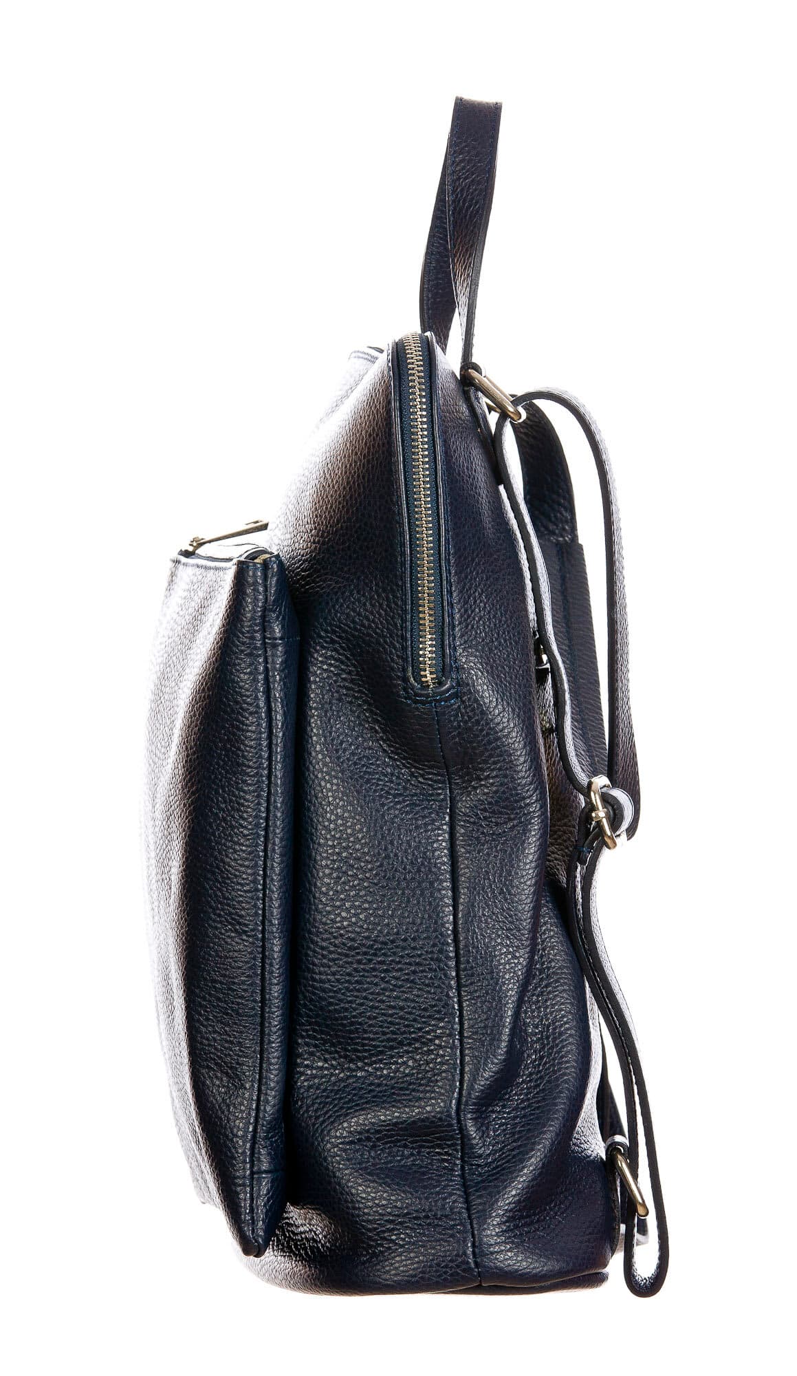 MONVISO : borsa - zaino donna, pelle morbida, colore: BLU, Made in Italy