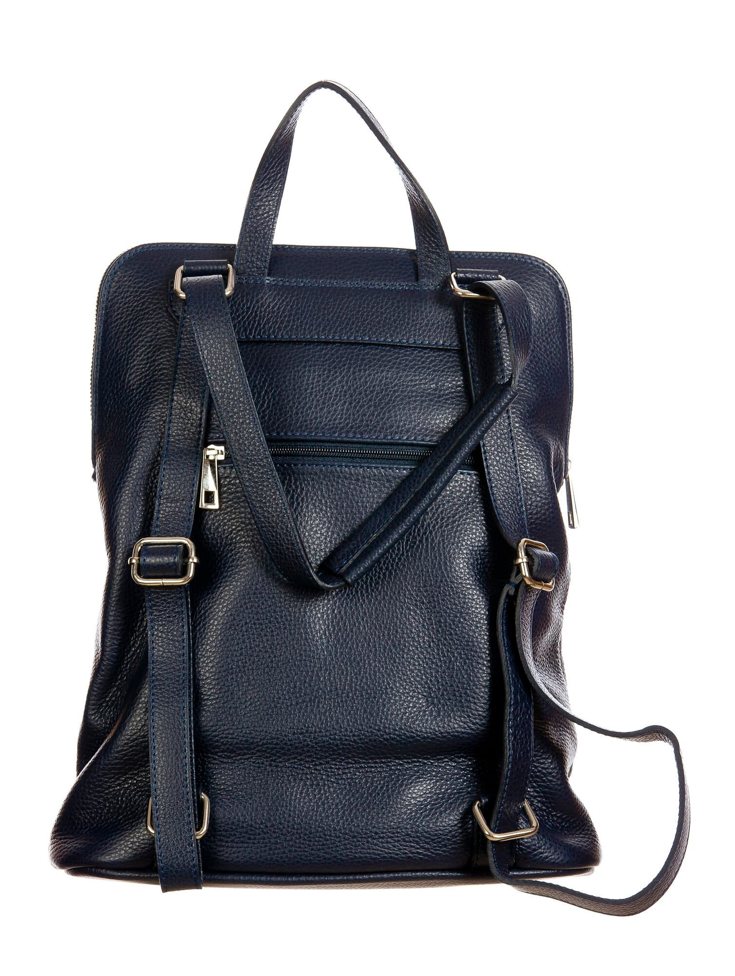 MONVISO : borsa - zaino donna, pelle morbida, colore: BLU, Made in Italy