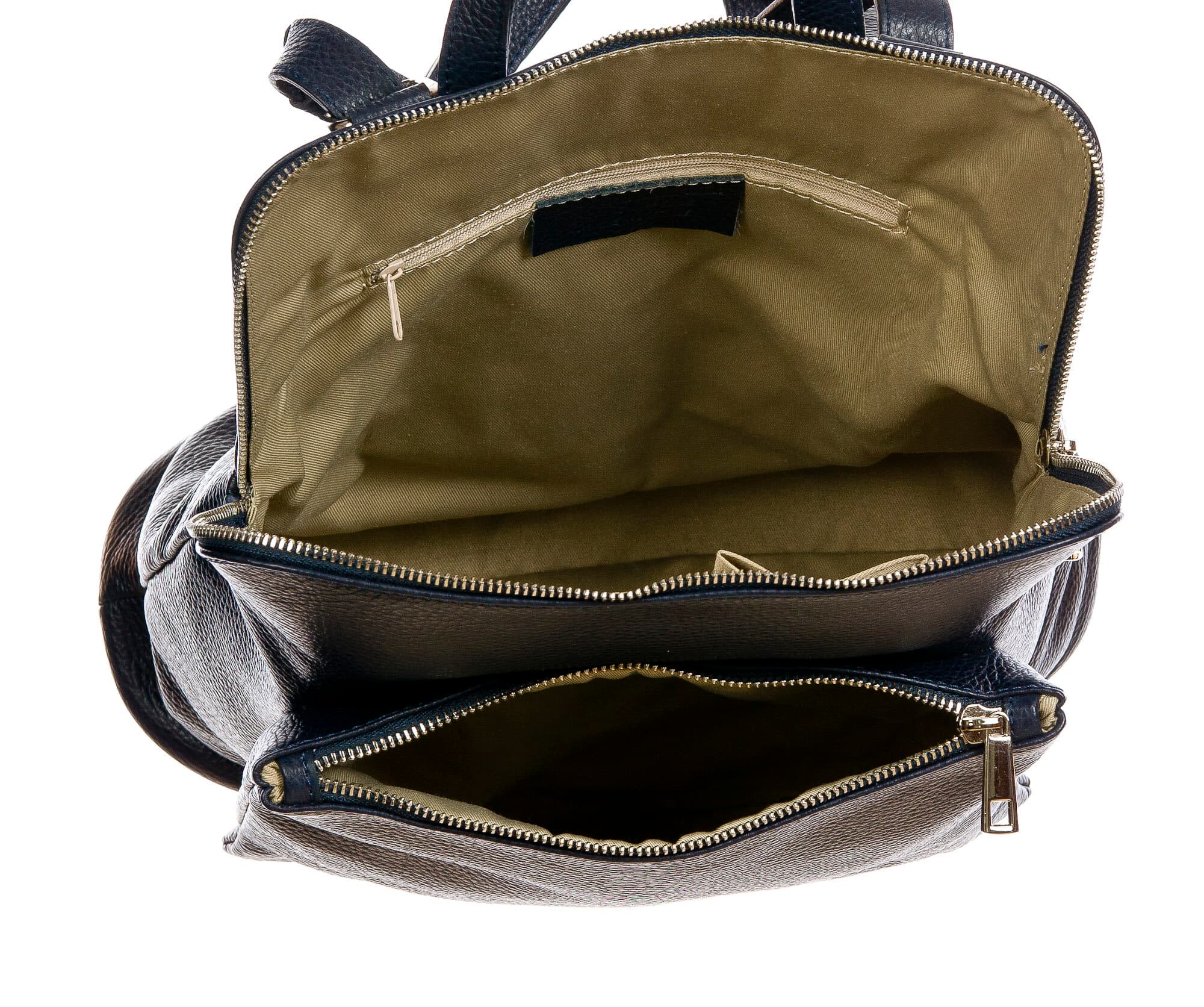 MONVISO : borsa - zaino donna, pelle morbida, colore: BLU, Made in Italy