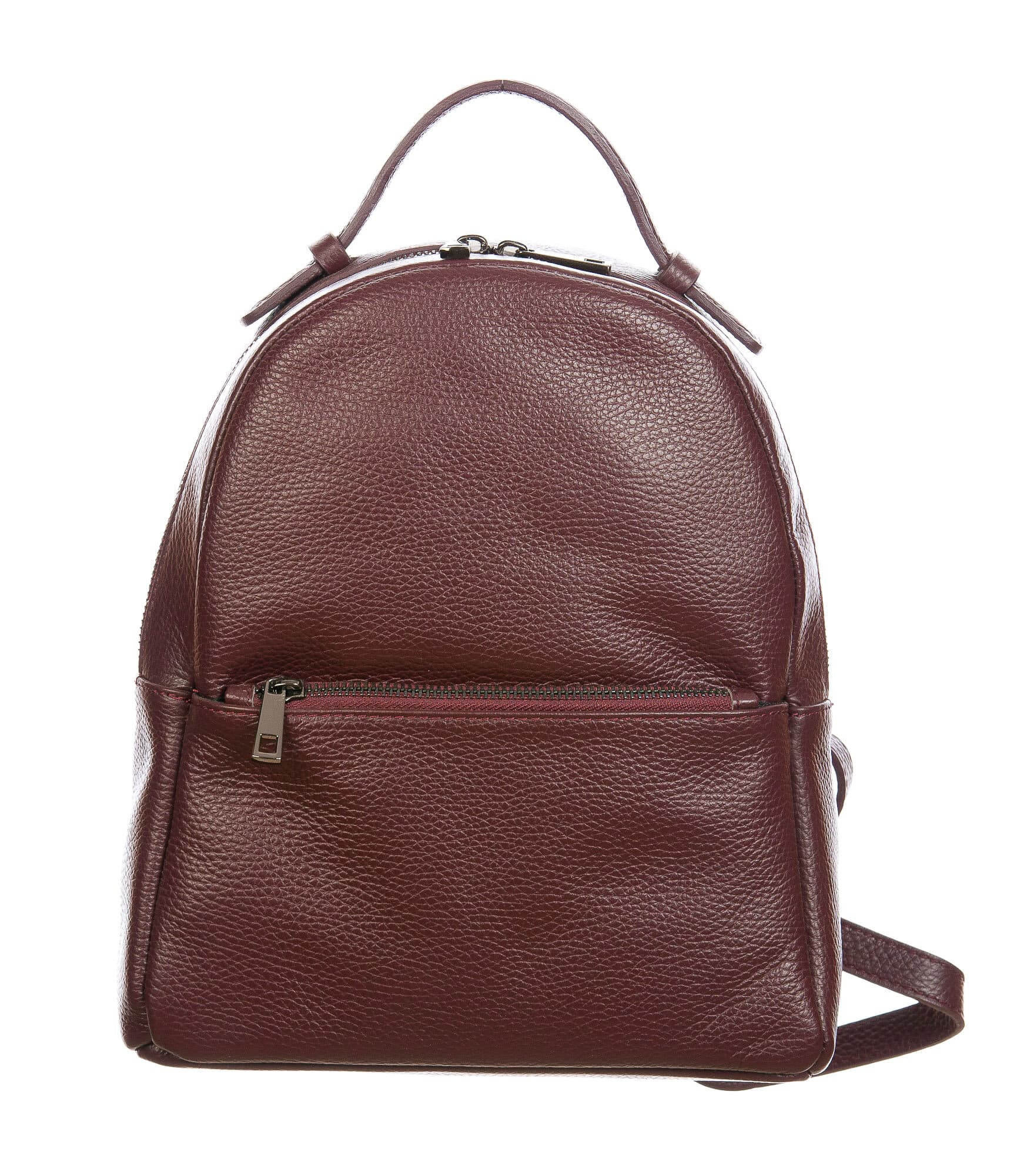 Monte NEVIS : zaino donna, pelle morbida, colore : PRUGNA, Made in Italy