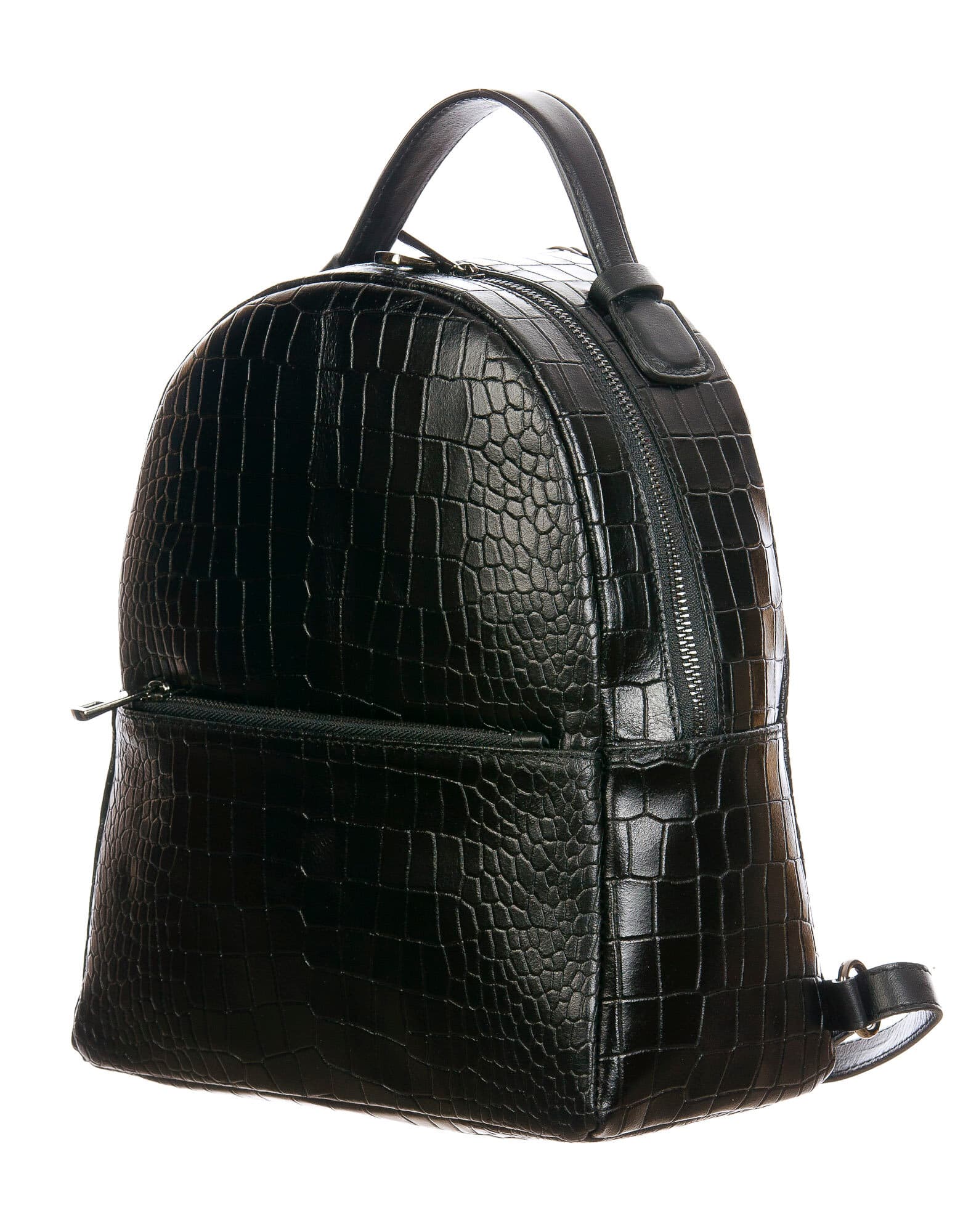 Monte NEVIS : zaino donna, pelle morbida, colore : NERO, Made in Italy