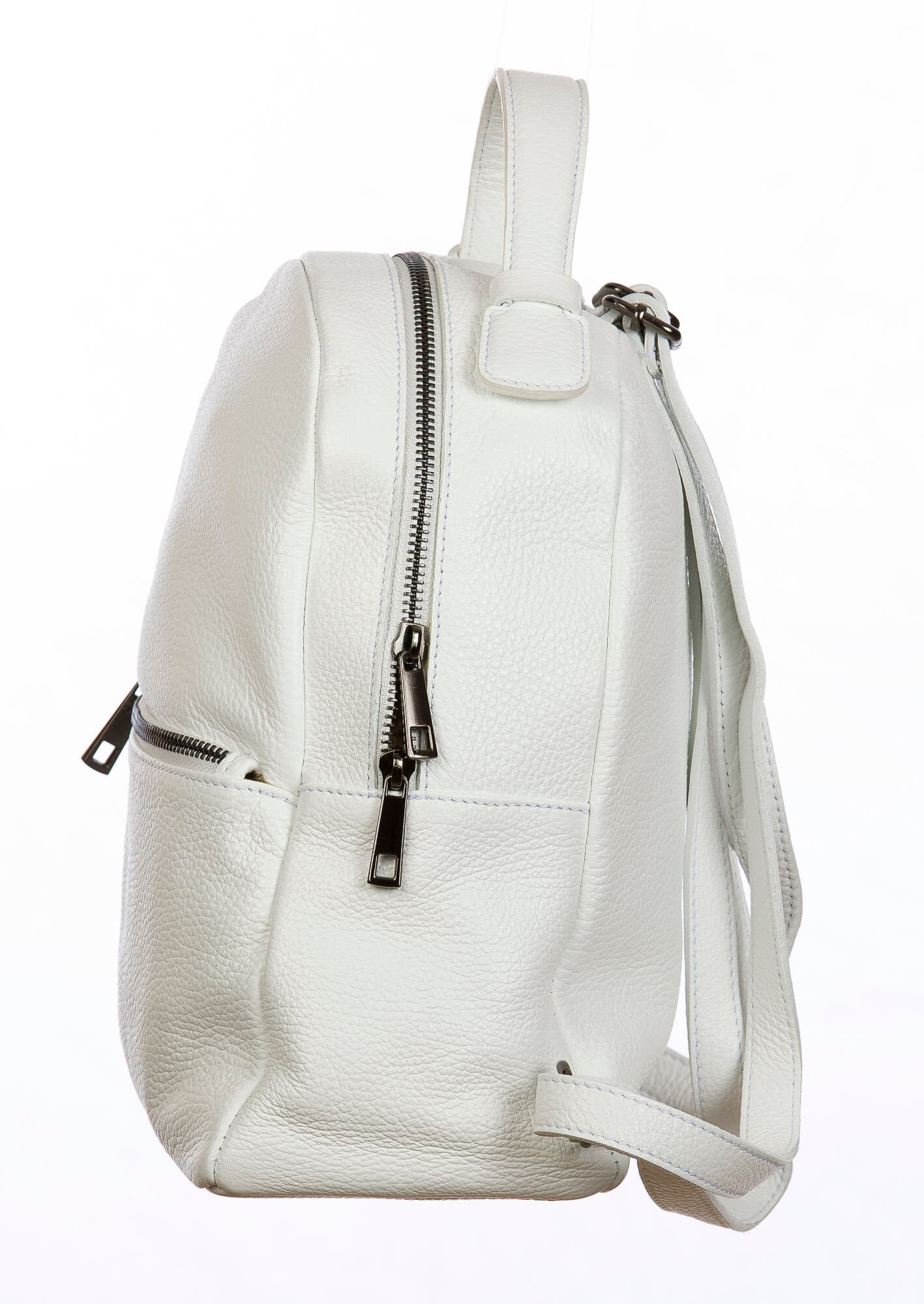 Monte NEVIS : zaino donna, pelle morbida, colore : BIANCO, Made in Italy