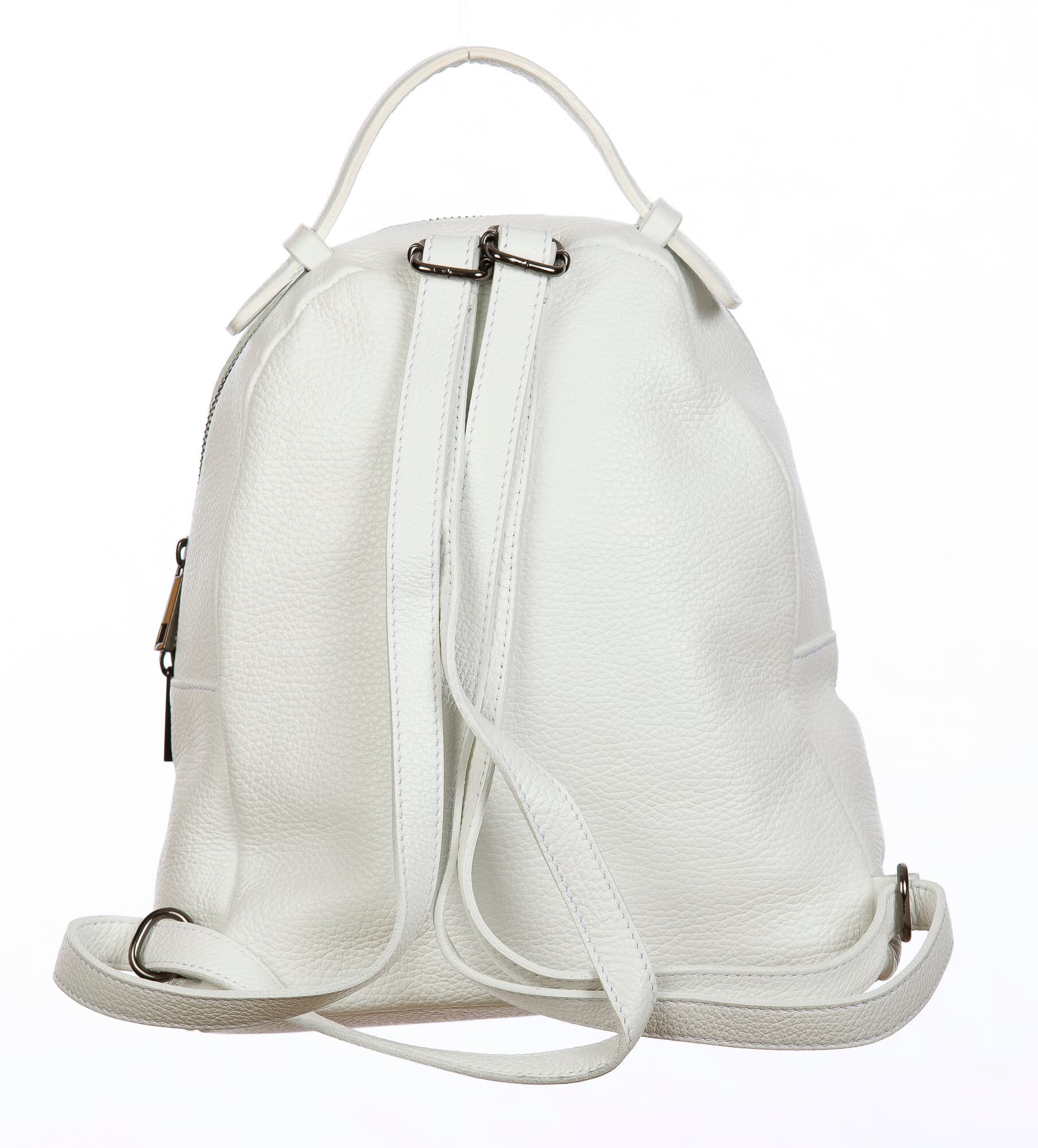 Monte NEVIS : zaino donna, pelle morbida, colore : BIANCO, Made in Italy