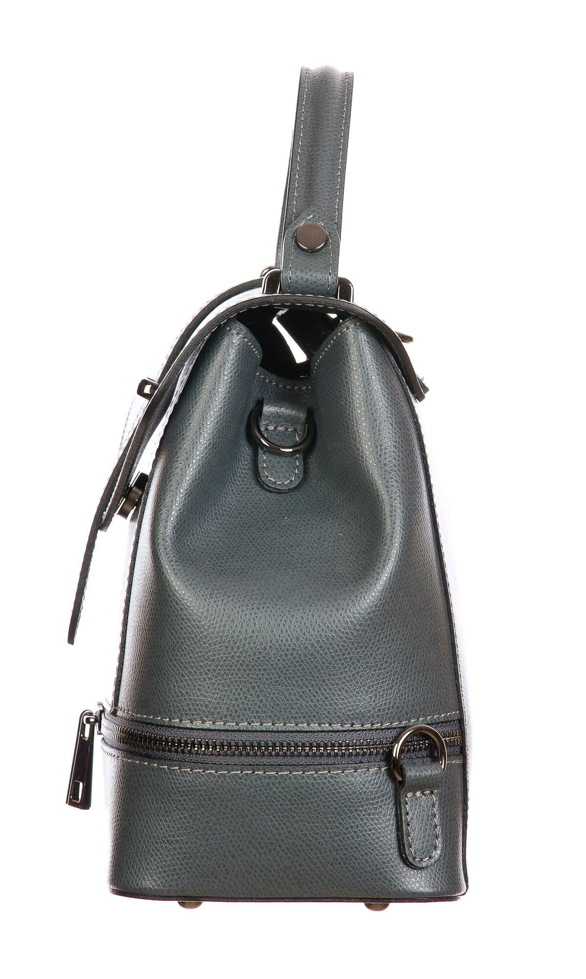 CAMY : borsa - zaino donna, pelle safiano rigida, colore : GRIGIO, Made in Italy.