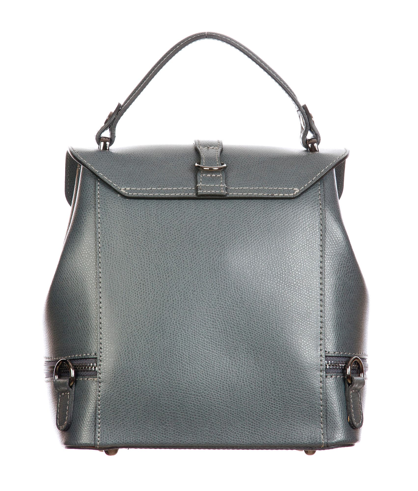 CAMY : borsa - zaino donna, pelle safiano rigida, colore : GRIGIO, Made in Italy.