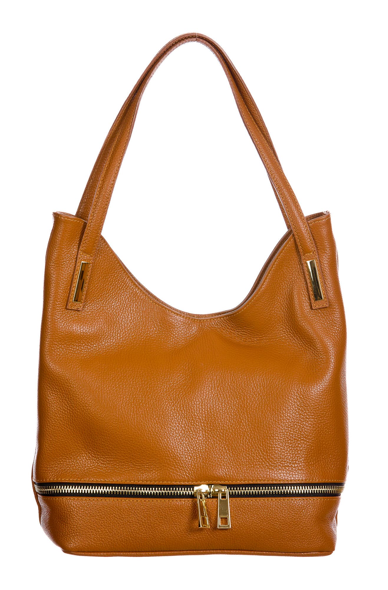 LUISA : borsa donna a spalla, pelle morbida, colore : MARRONE, Made in Italy