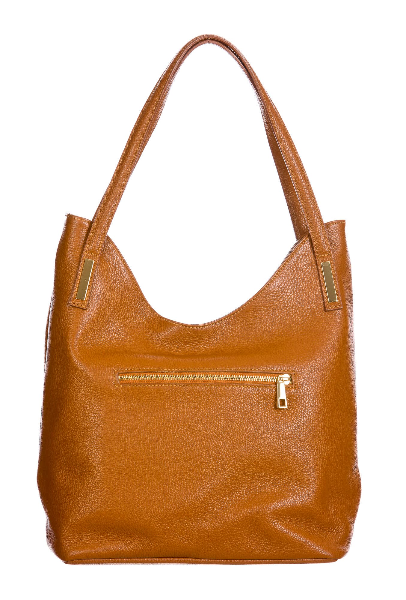 LUISA : borsa donna a spalla, pelle morbida, colore : MARRONE, Made in Italy