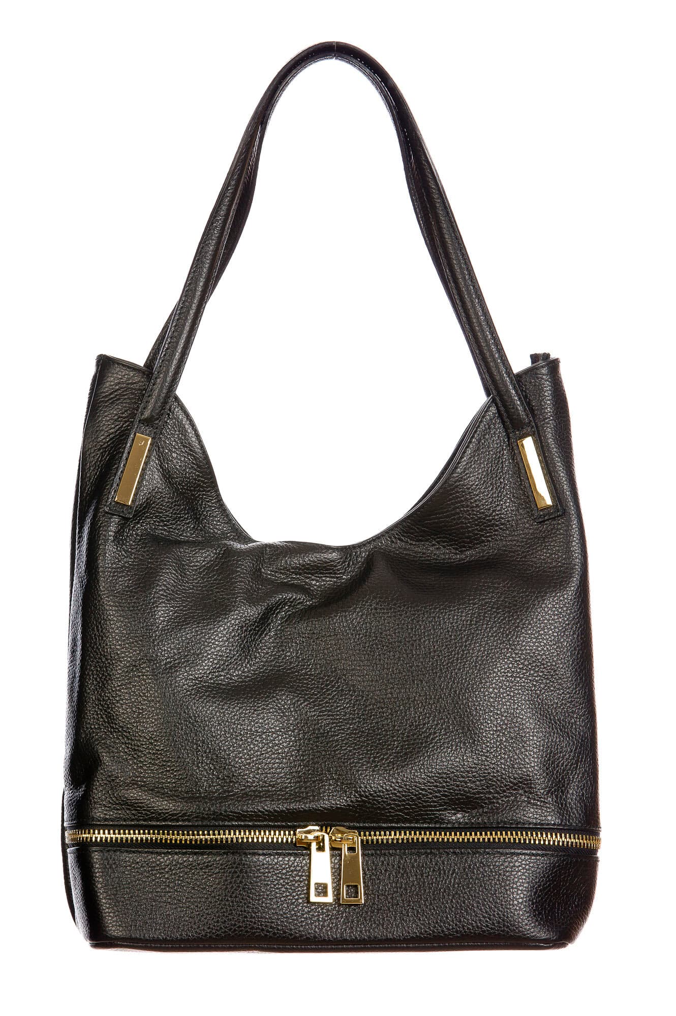 LUISA : borsa donna a spalla, pelle morbida, colore : NERO, Made in Italy