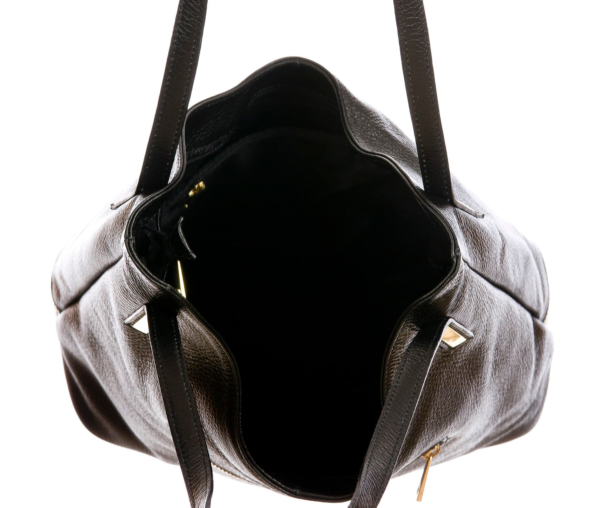 LUISA : borsa donna a spalla, pelle morbida, colore : NERO, Made in Italy