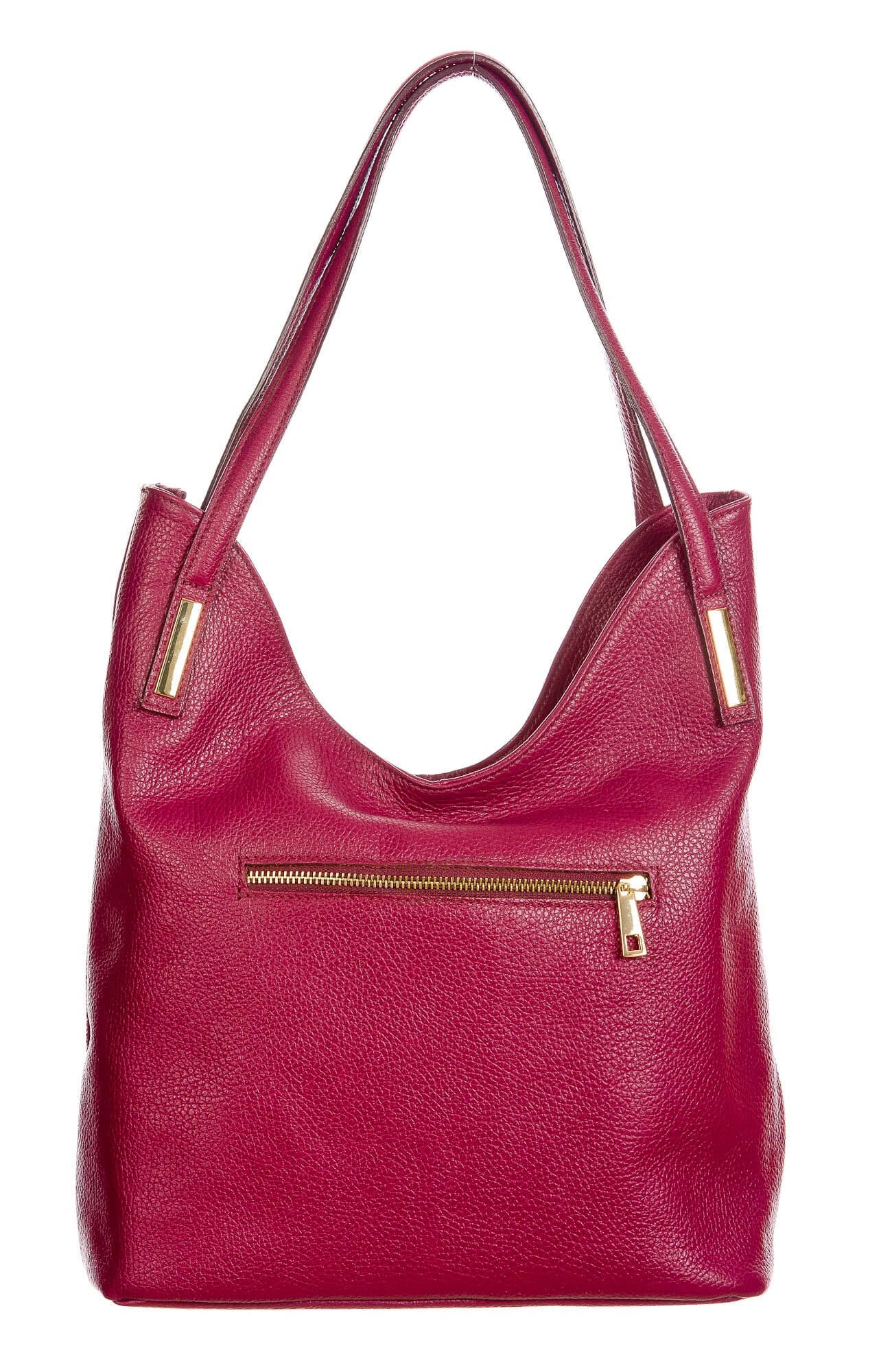 LUISA : borsa donna a spalla, pelle morbida, colore : PRUGNA, Made in Italy