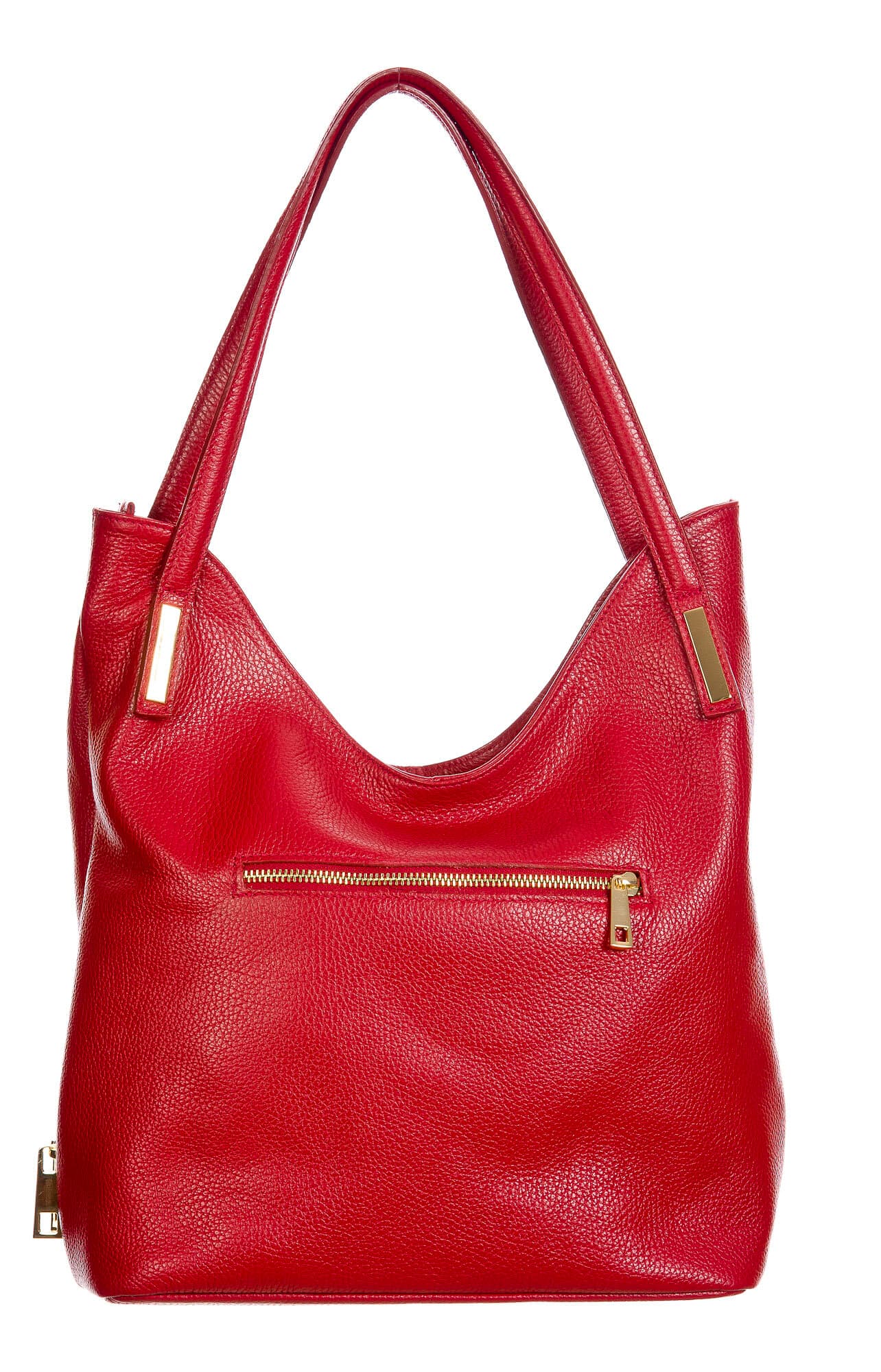 LUISA : borsa donna a spalla, pelle morbida, colore : ROSSO, Made in Italy