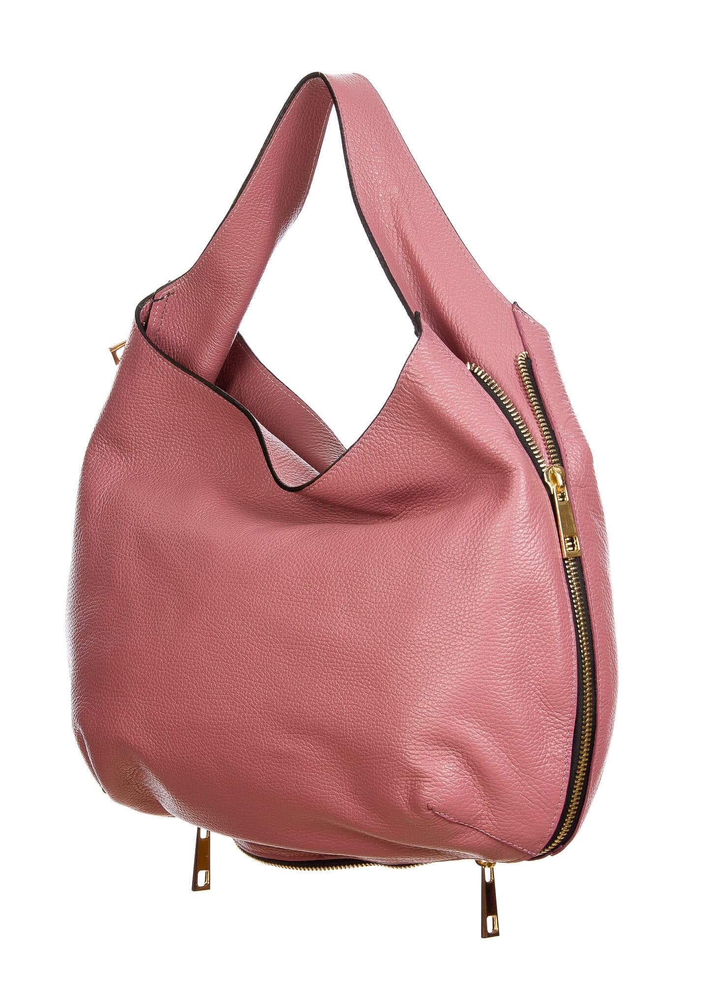 DAISY : borsa donna a spalla, pelle morbida, colore: ROSA, Made in Italy. (Borsa)