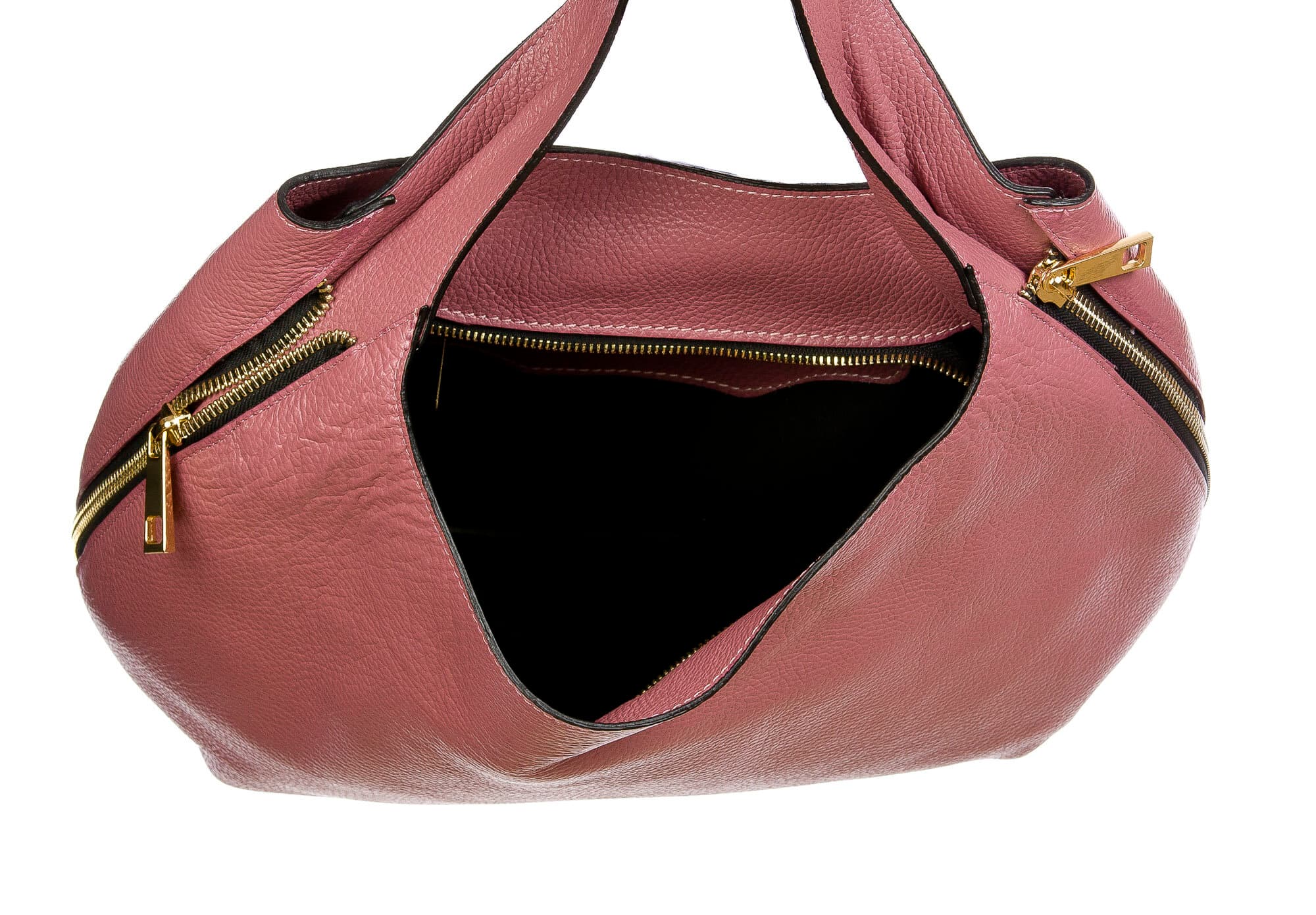 DAISY : borsa donna a spalla, pelle morbida, colore: ROSA, Made in Italy. (Borsa)