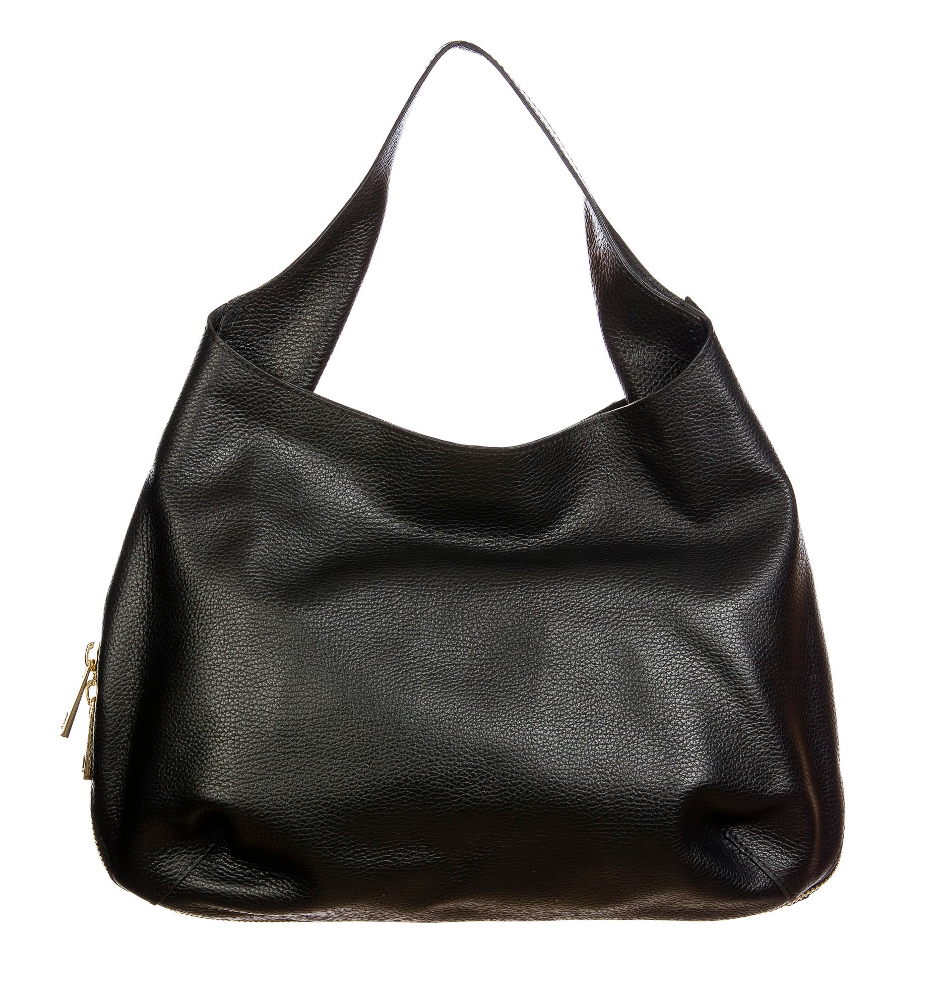 DAISY : borsa donna a spalla, pelle morbida, colore: NERO, Made in Italy. (Borsa)