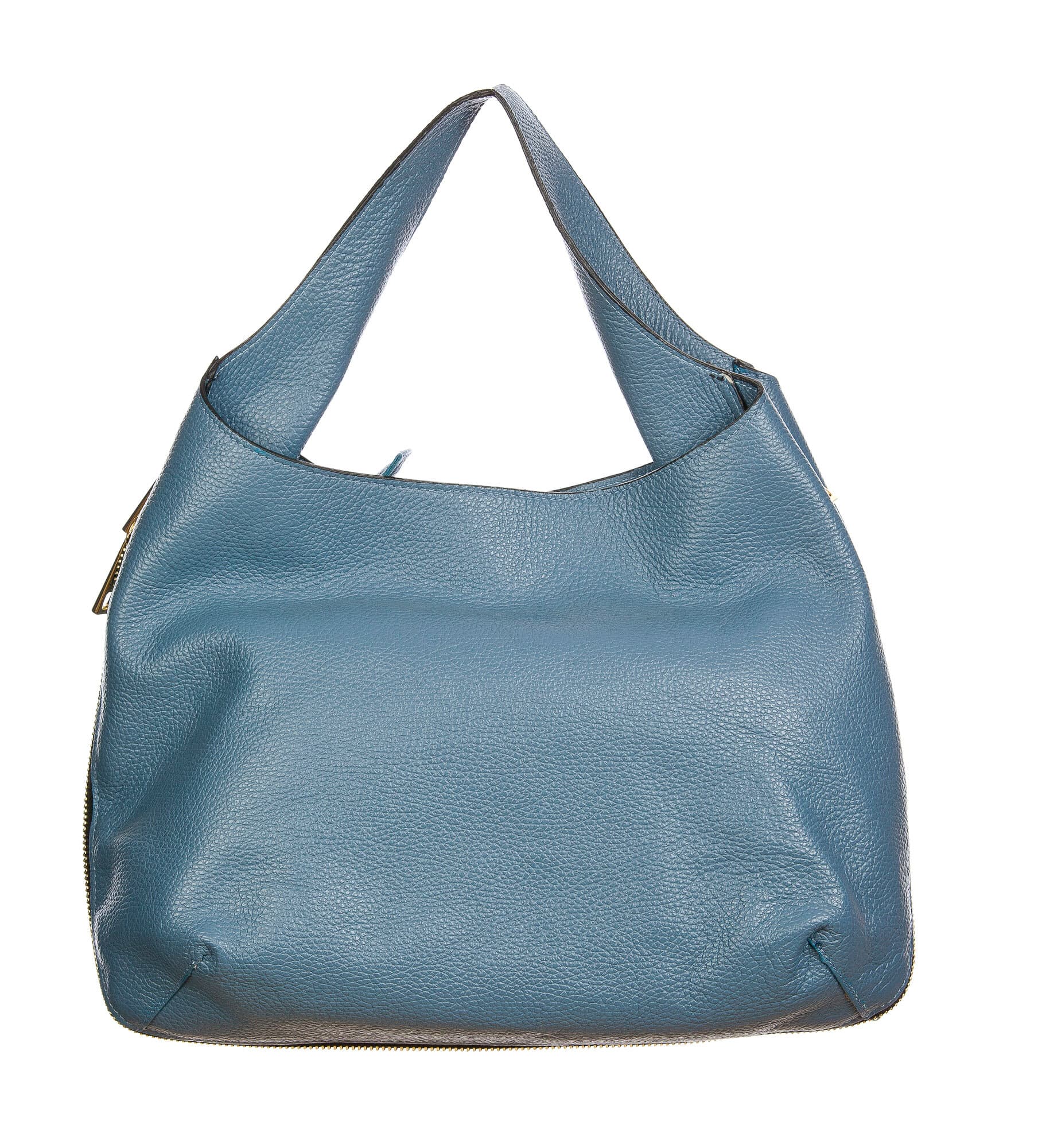 DAISY : borsa donna a spalla, pelle morbida, colore: AZZURRO, Made in Italy. (Borsa)
