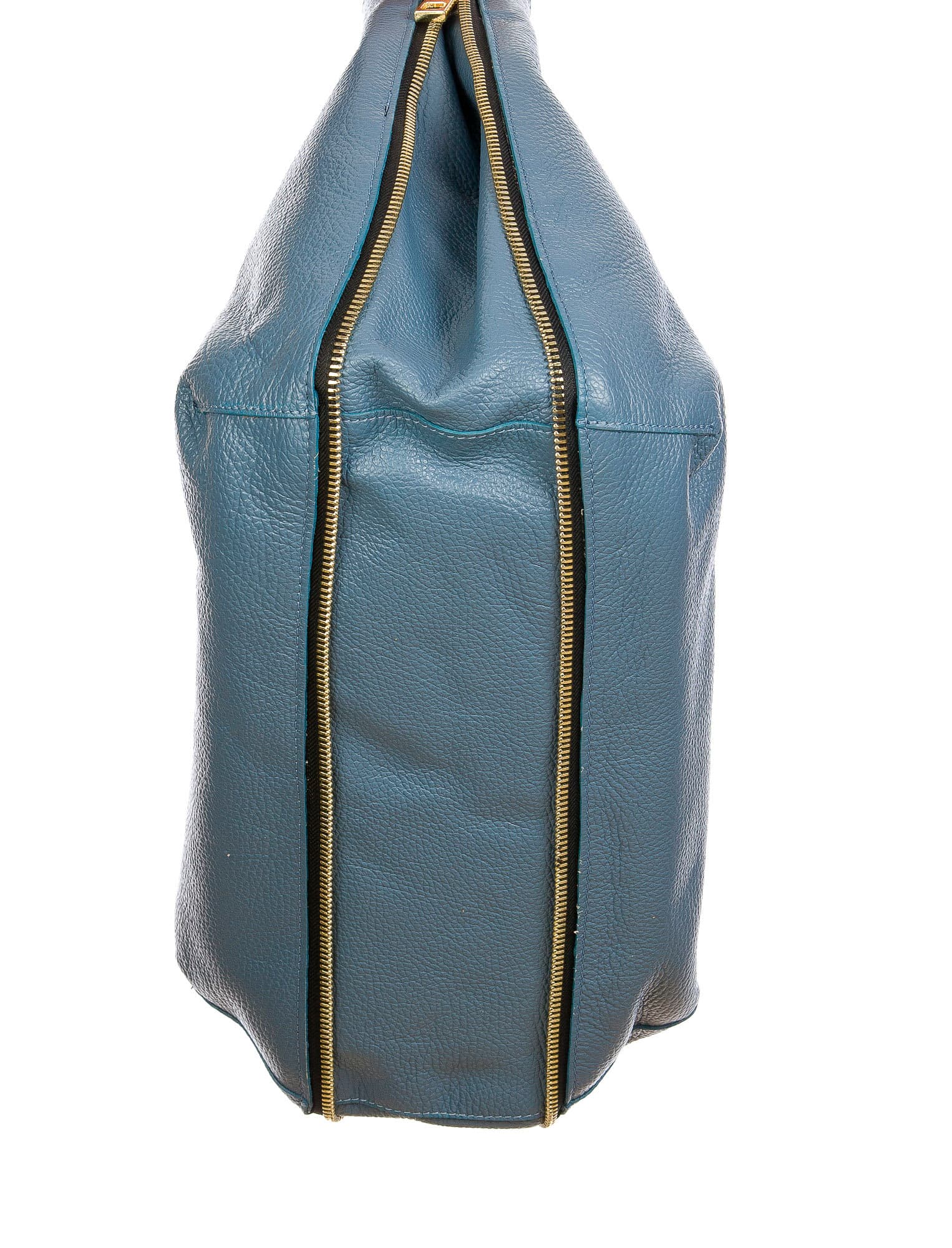 DAISY : borsa donna a spalla, pelle morbida, colore: AZZURRO, Made in Italy. (Borsa)