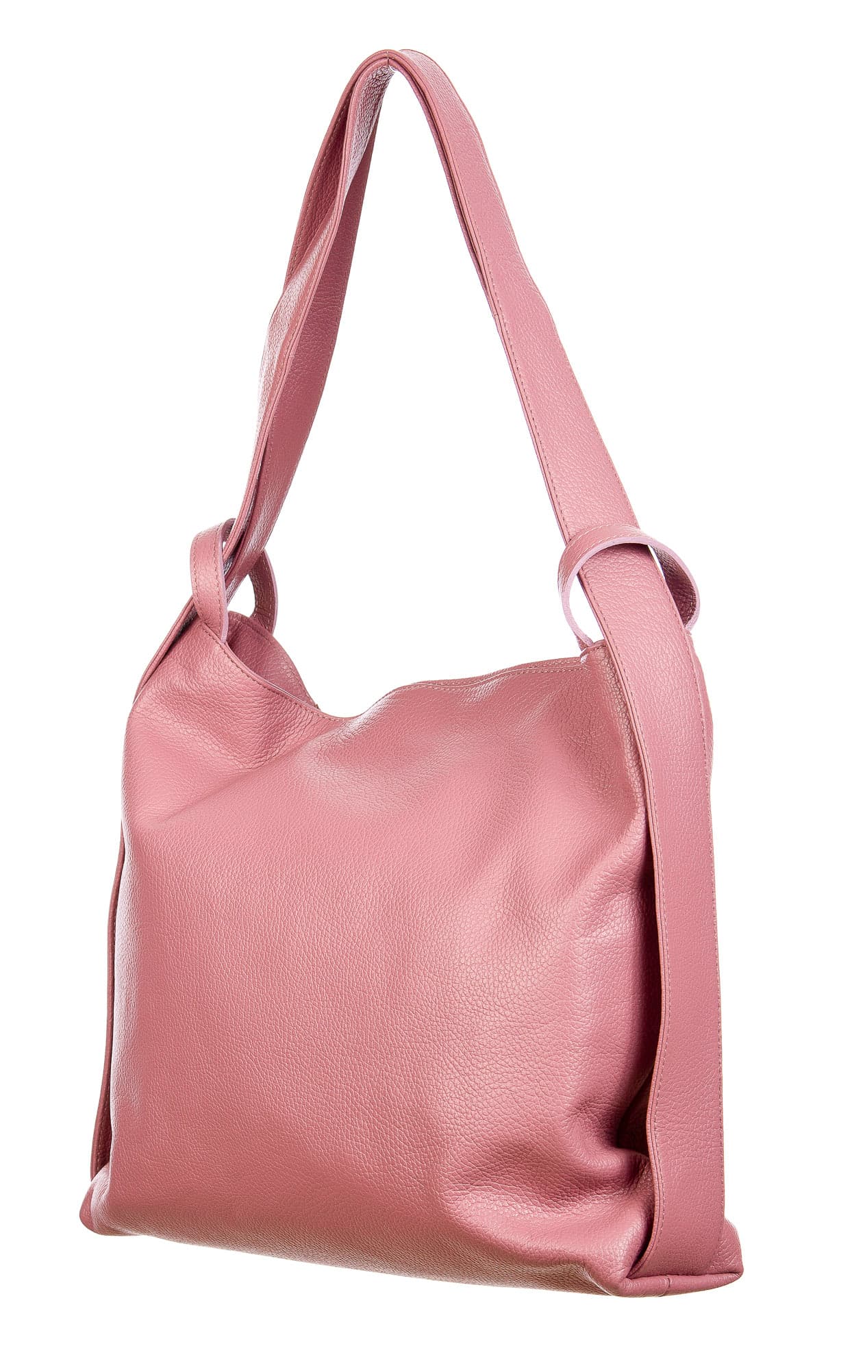 OLIVIA : borsa / zaino, pelle morbida, colore : ROSA, Made in Italy