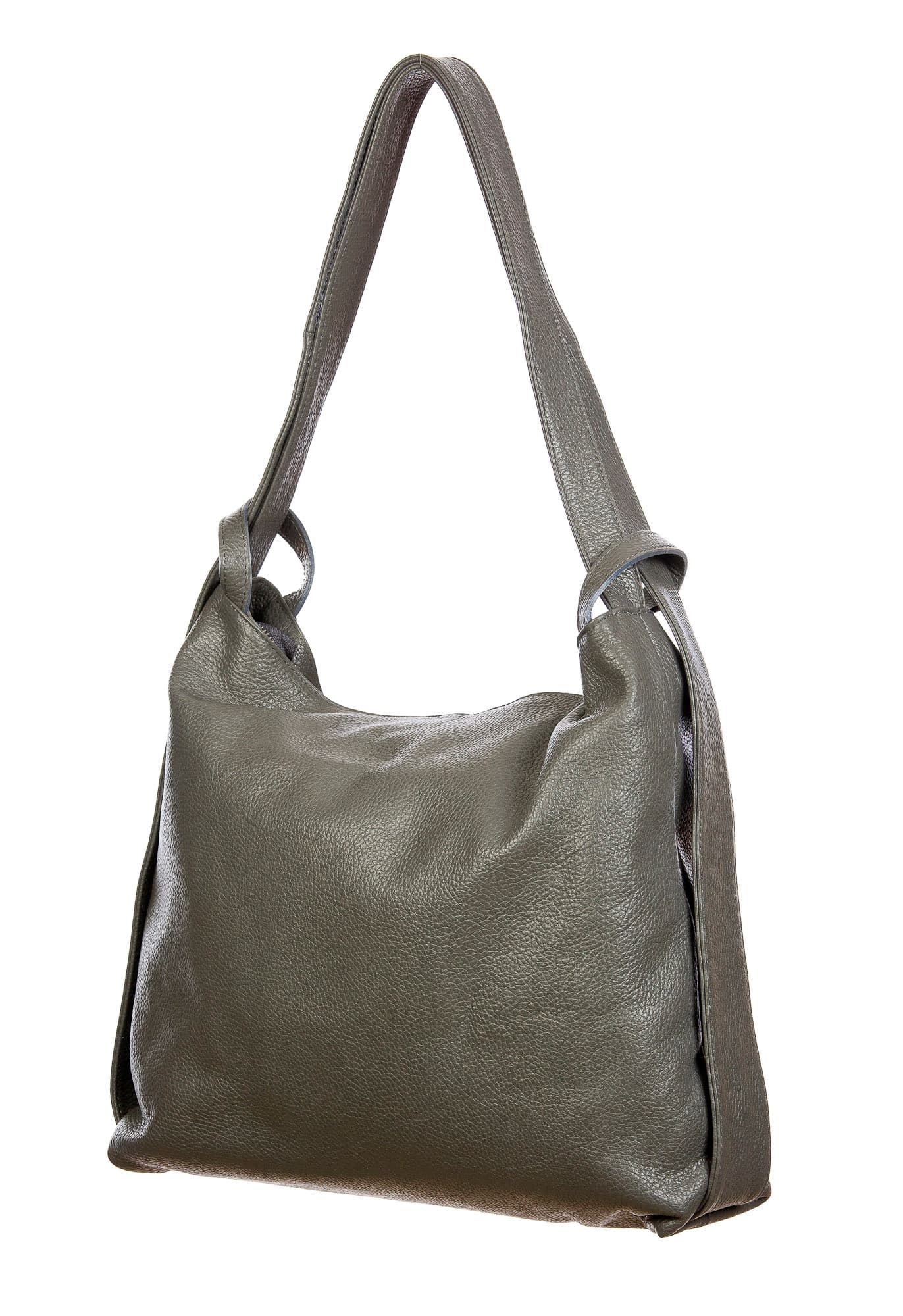 OLIVIA : borsa / zaino, pelle morbida, colore : GRIGIO, Made in Italy