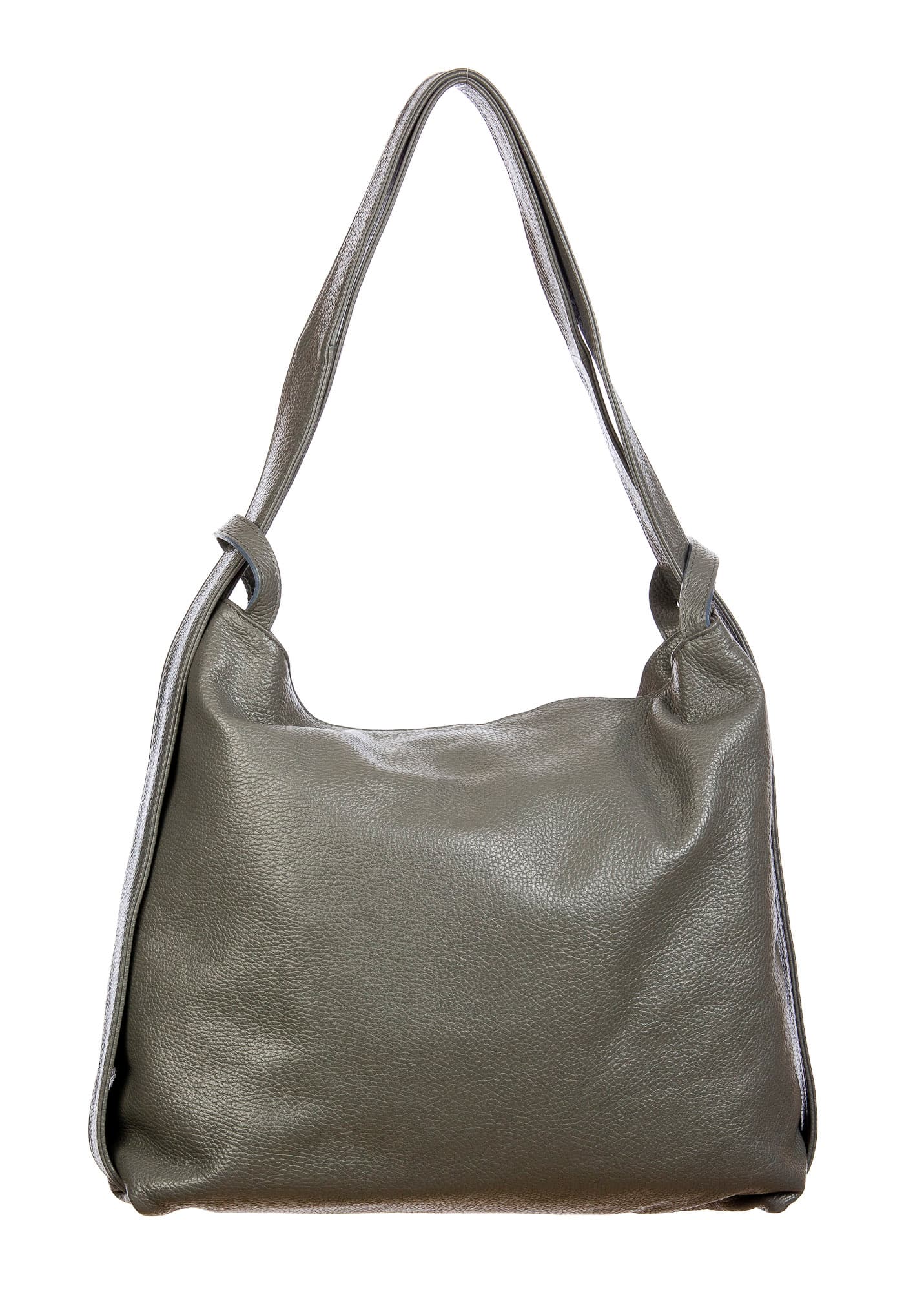 OLIVIA : borsa / zaino, pelle morbida, colore : GRIGIO, Made in Italy