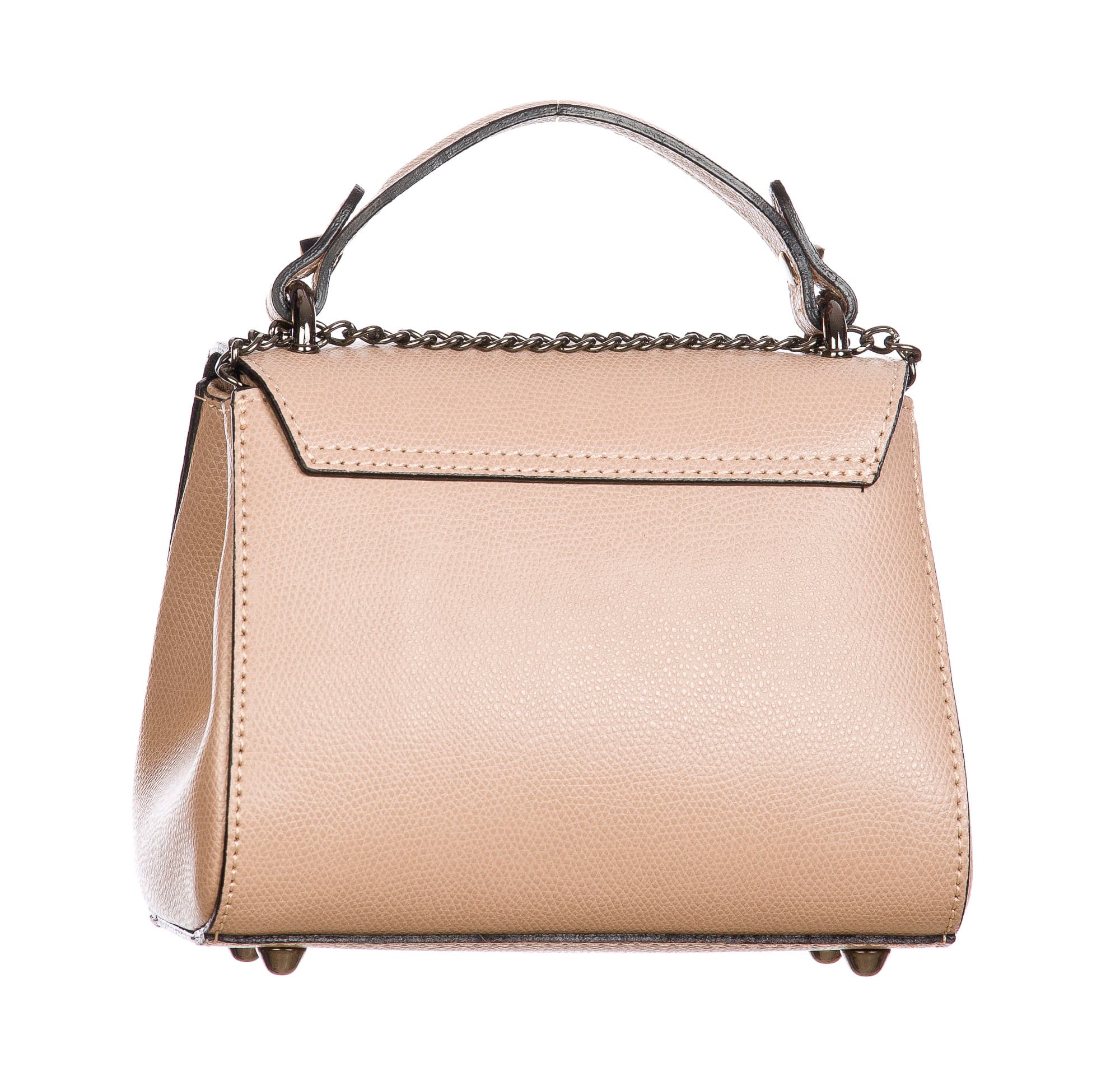 AGNES : borsa donna mini, pelle saffiano, colore : ROSA, Made in Italy