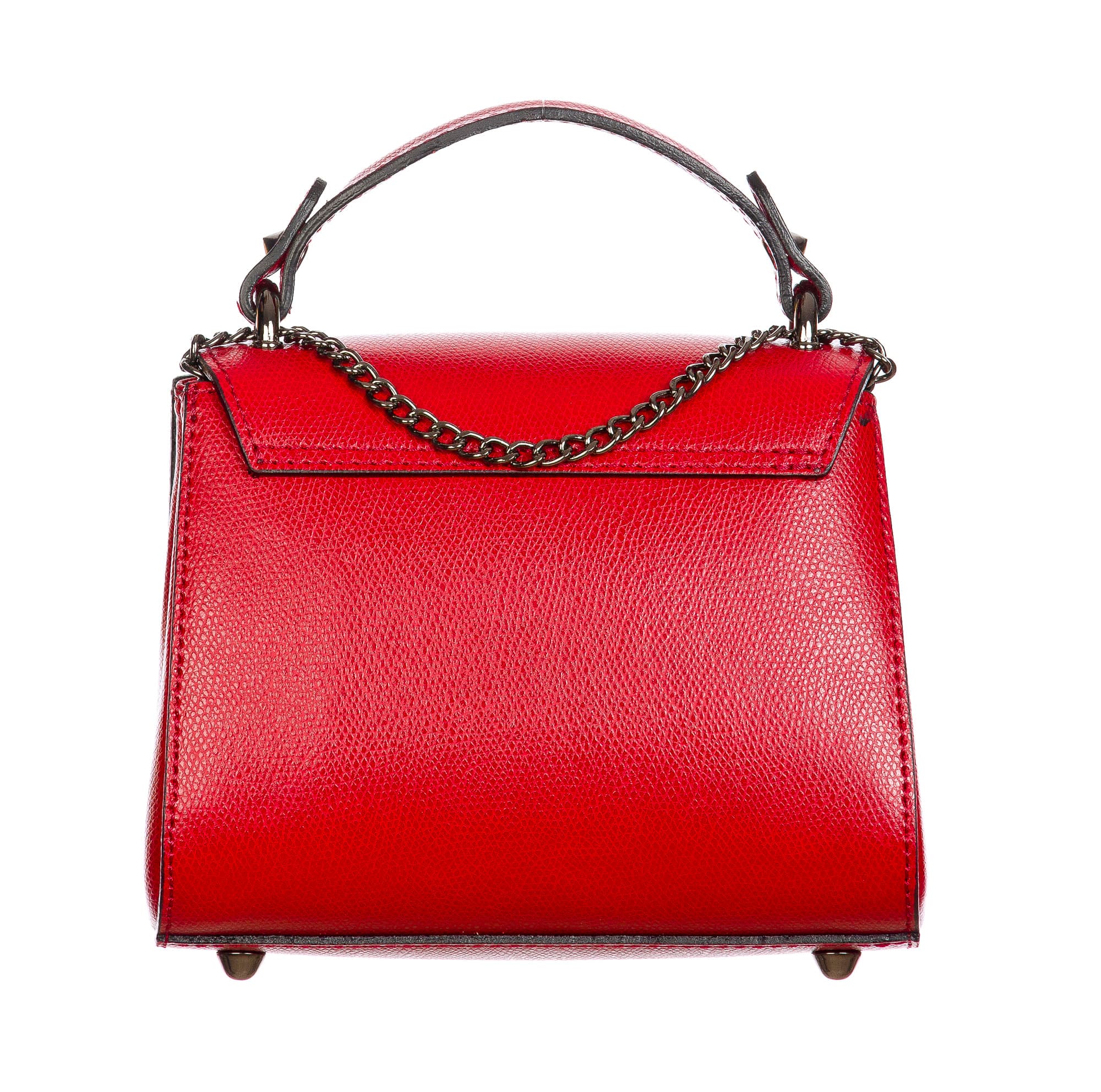 AGNES : borsa donna mini, pelle saffiano, colore : ROSSO, Made in Italy