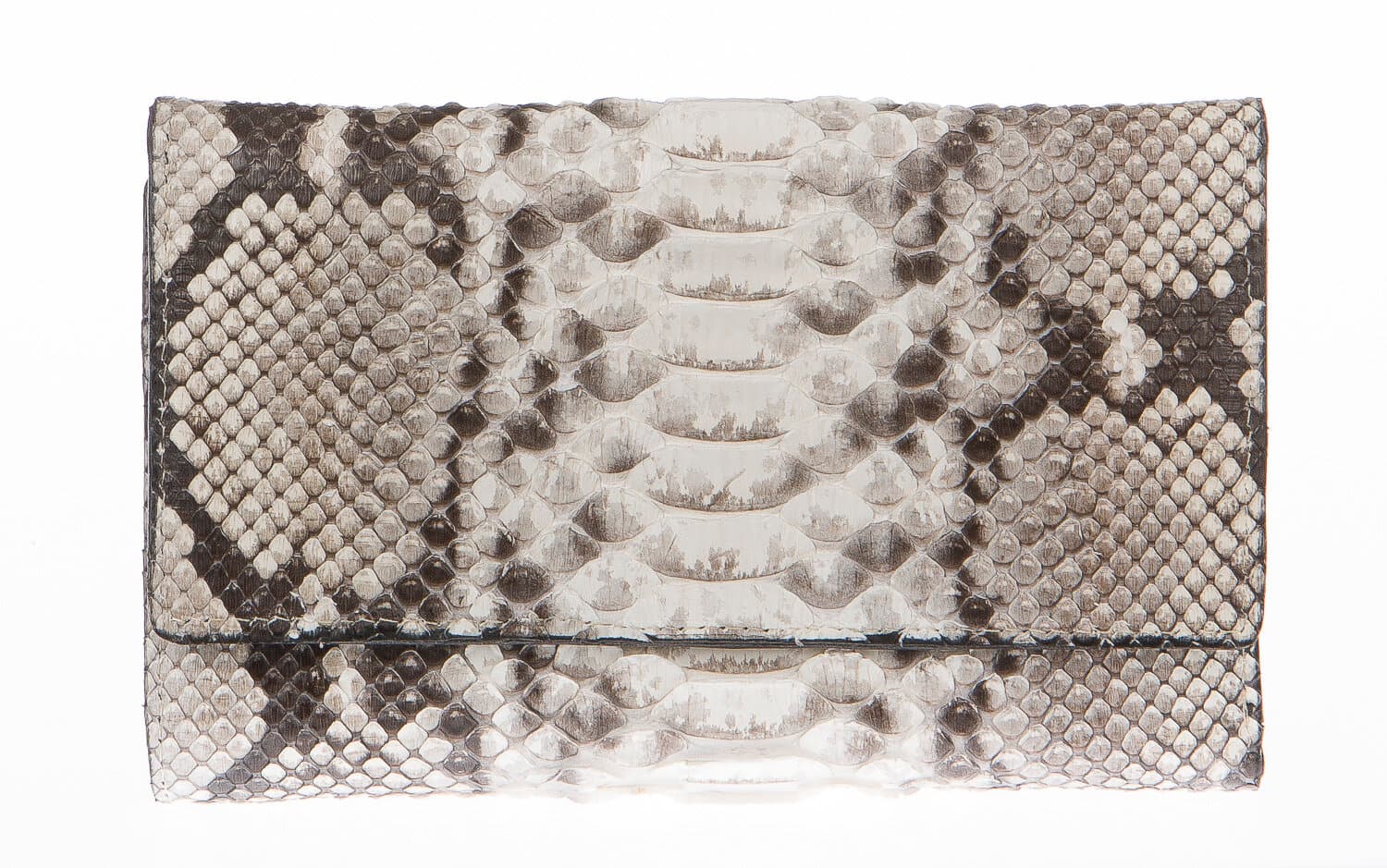  Genuine python skin wallet for woman GERBERA, CITES, GREY ROCK colour, SANTINI, MADE IN ITALY