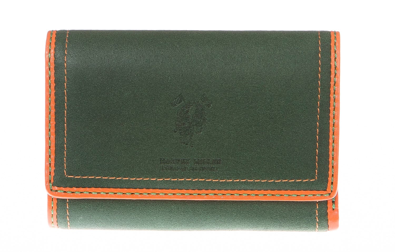 Portafoglio donna in vera pelle nubuck HARVEY MILLER mod GIACINTA colore VERDE Made in Italy.