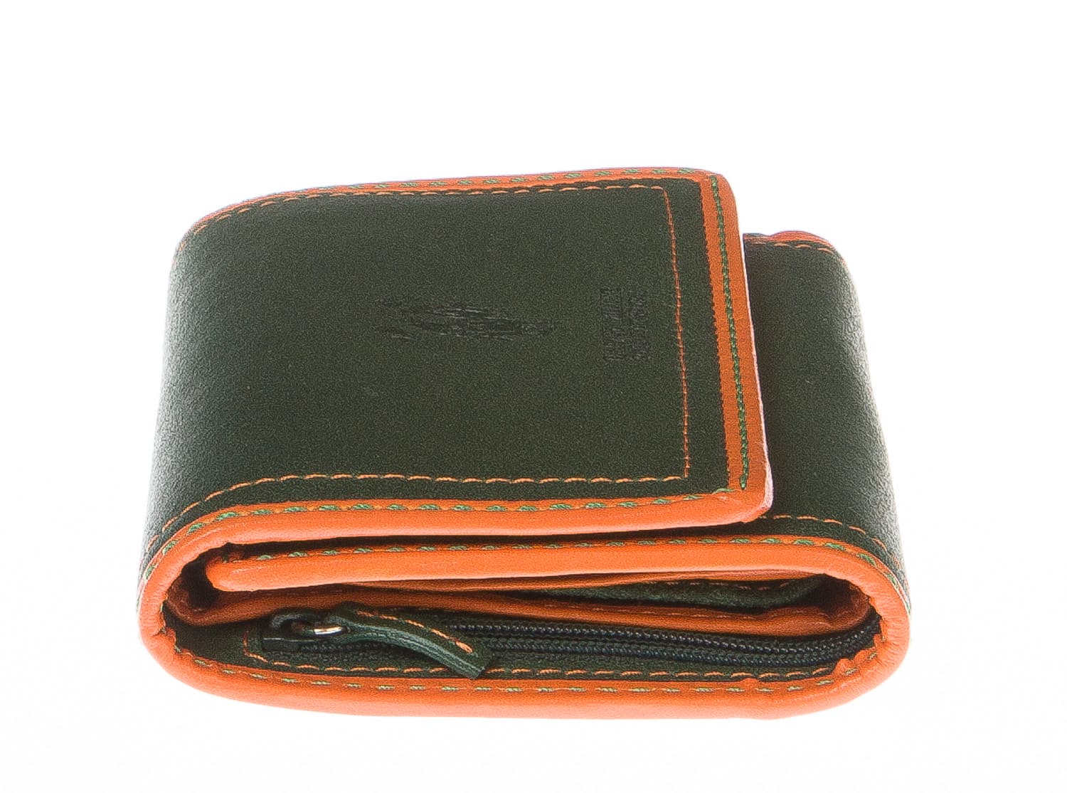 Portafoglio donna in vera pelle nubuck HARVEY MILLER mod GIACINTA colore VERDE Made in Italy.